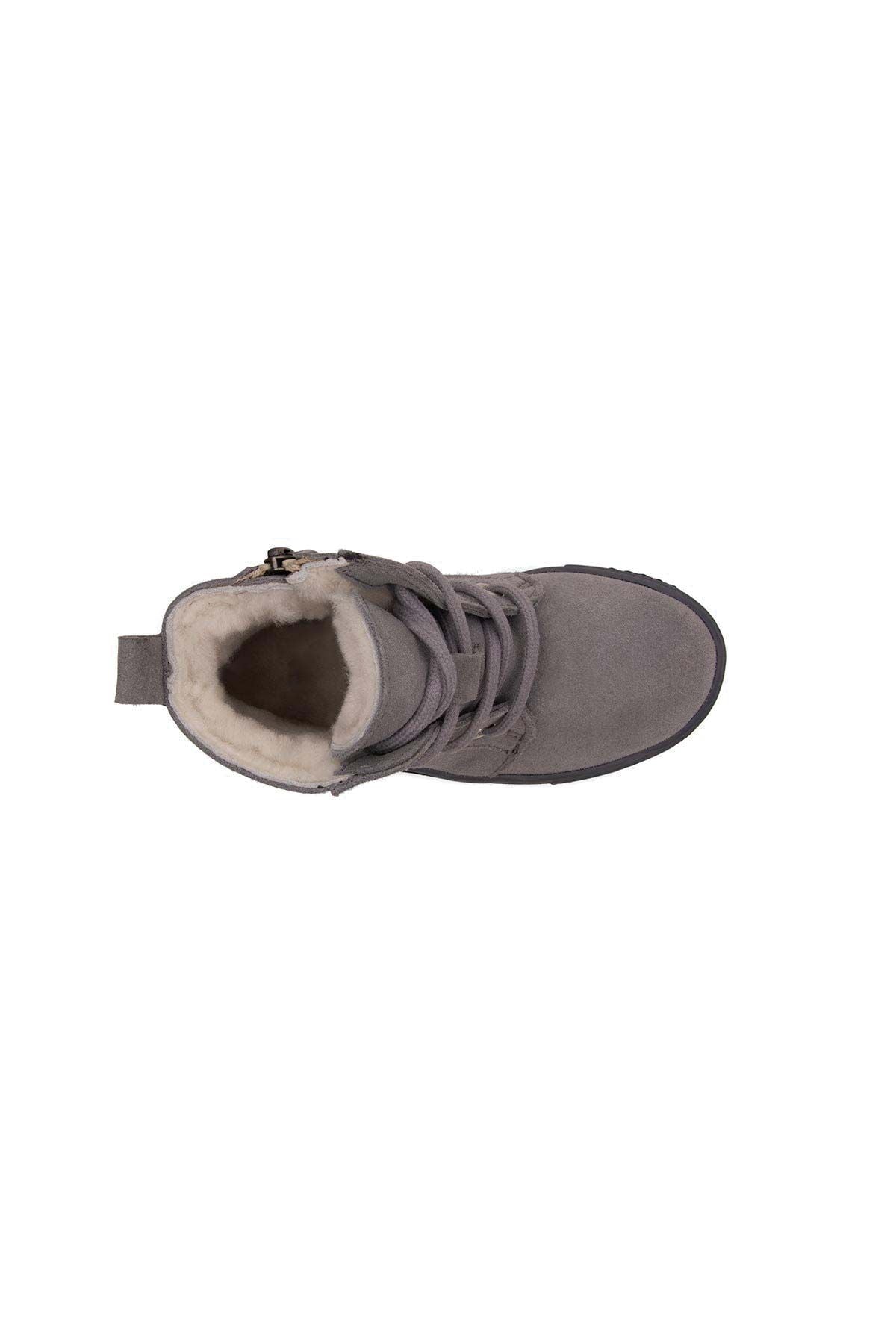 İçi Kürklü Fermuarlı Çocuk Botu 186067 Gri