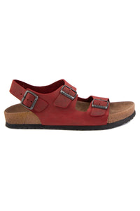 Women's Strappy Leather Sandals 215515 Red