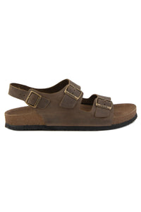 Women's Strappy Leather Sandals 215515 Sahara