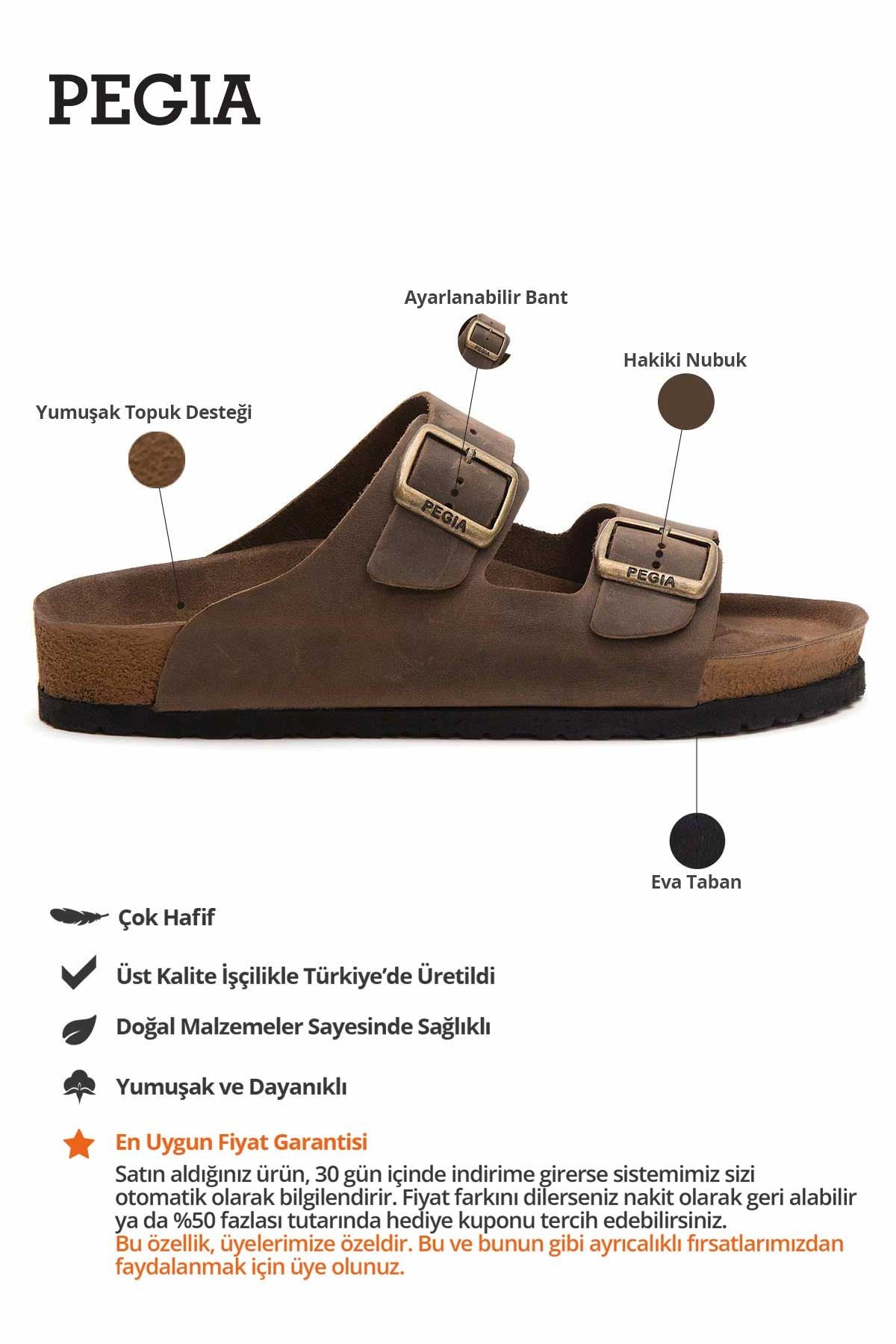 Kadın Bantlı Deri Terlik 215520 Sahra