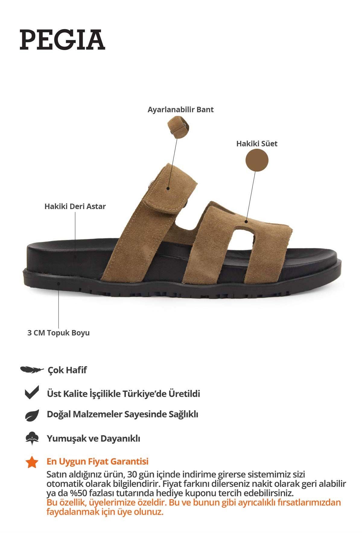 Kadın Bantlı Süet Terlik 215516 Sahra
