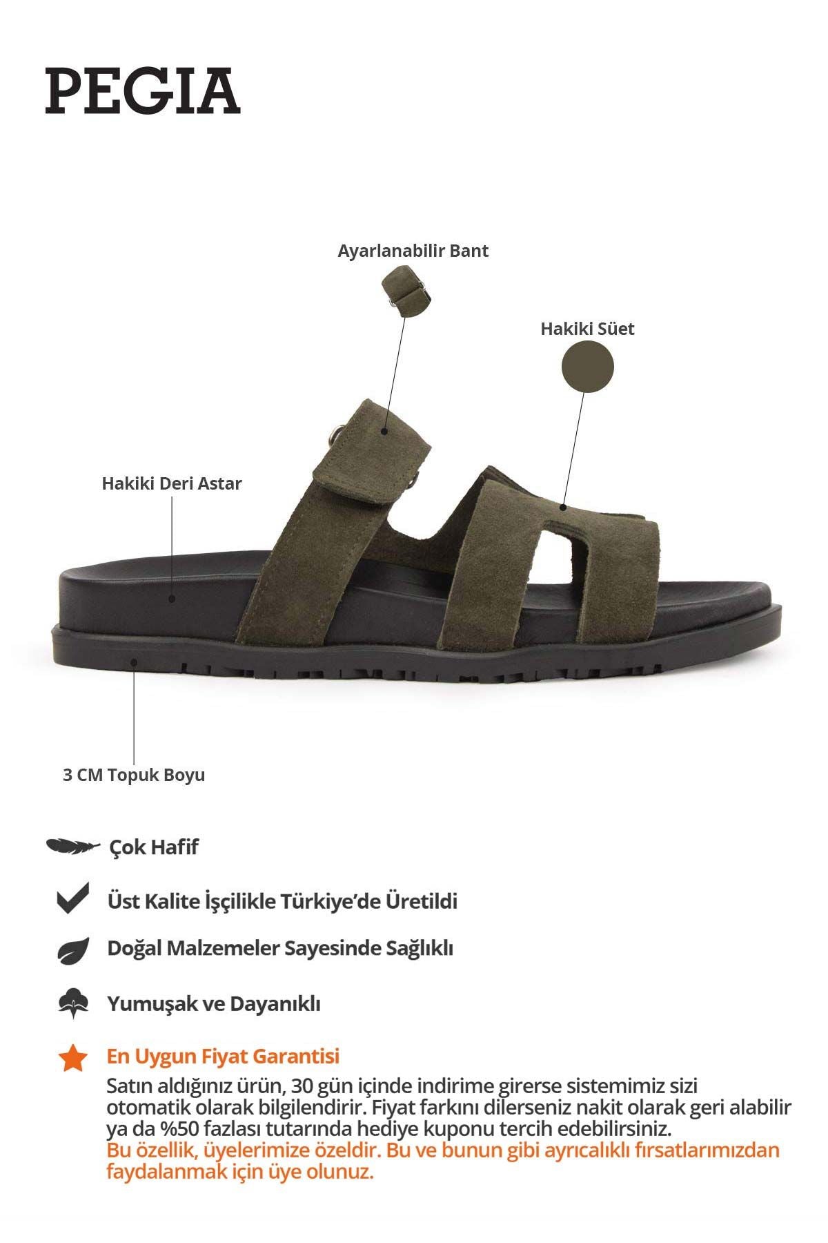 Kadın Bantlı Süet Terlik 215516 Yeşil