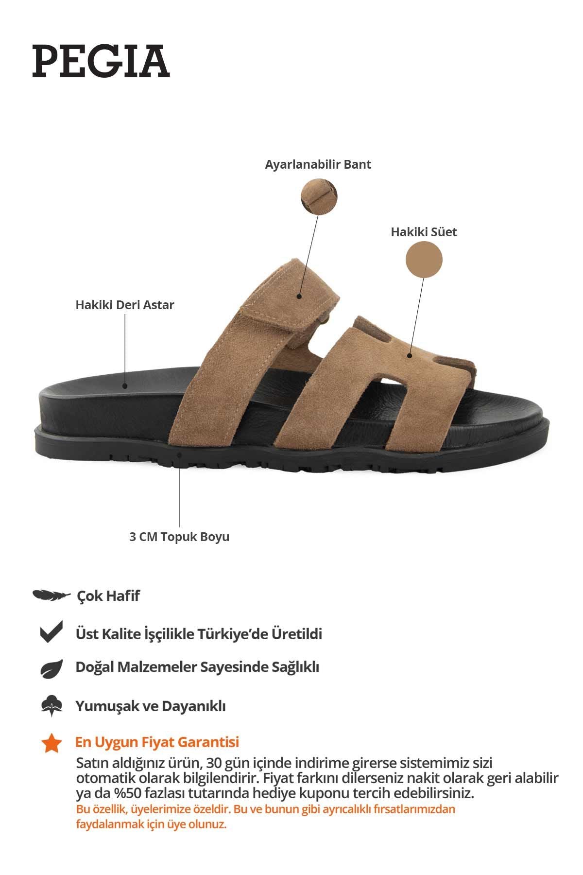 Kadın Bantlı Süet Terlik 215555 Sahra