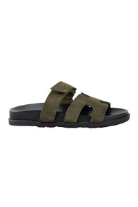 Women's Strap Suede Slipper 215555 Khaki