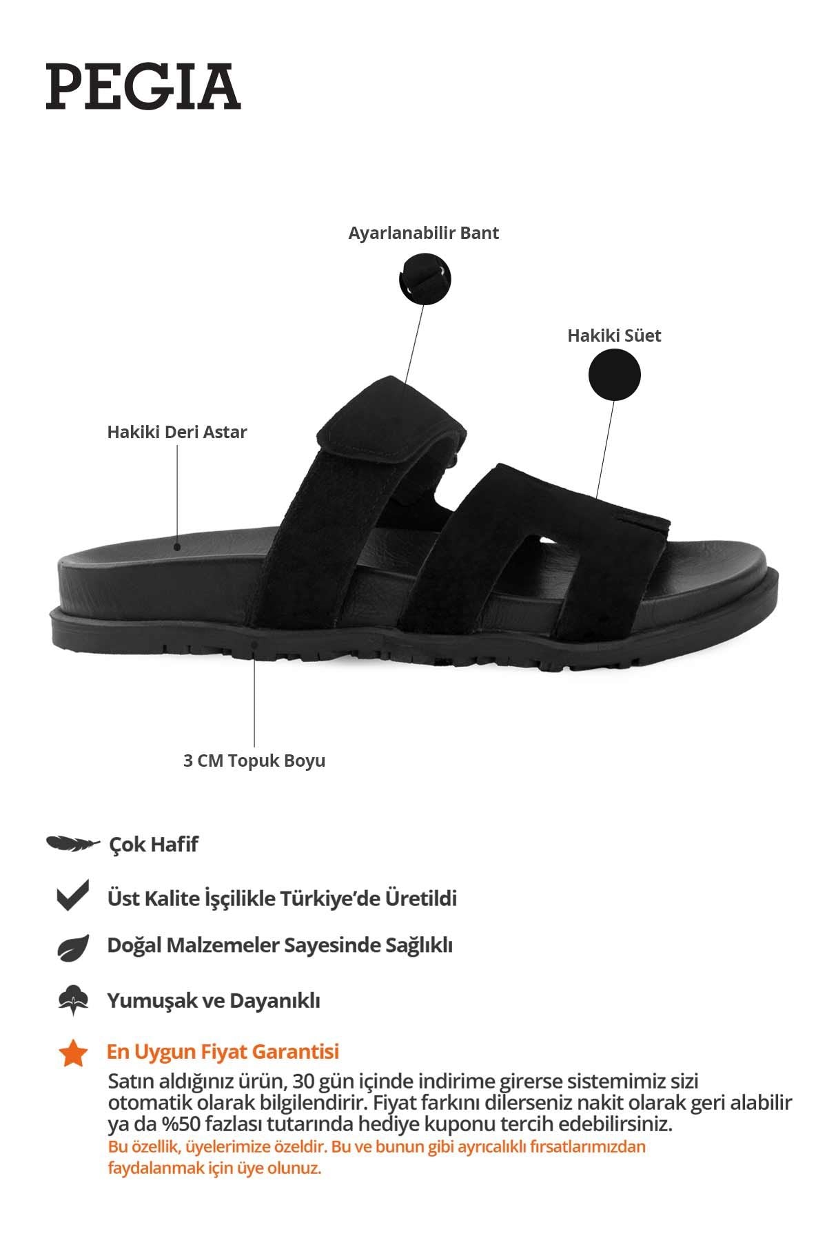 Kadın Bantlı Süet Terlik 215555 Siyah