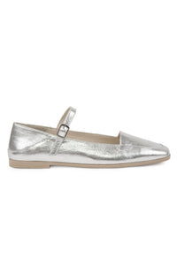 Women's Leather Ballet Flat DG6065 Silver