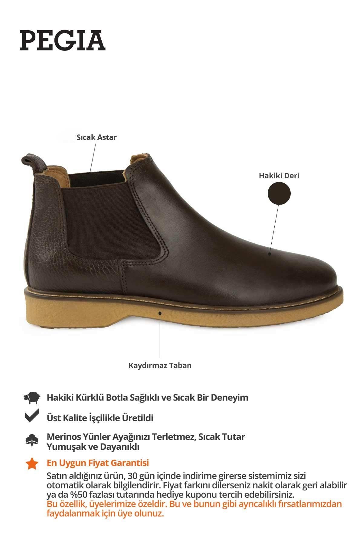 Kadın Deri Chelsea Bot DG6069 Kahve