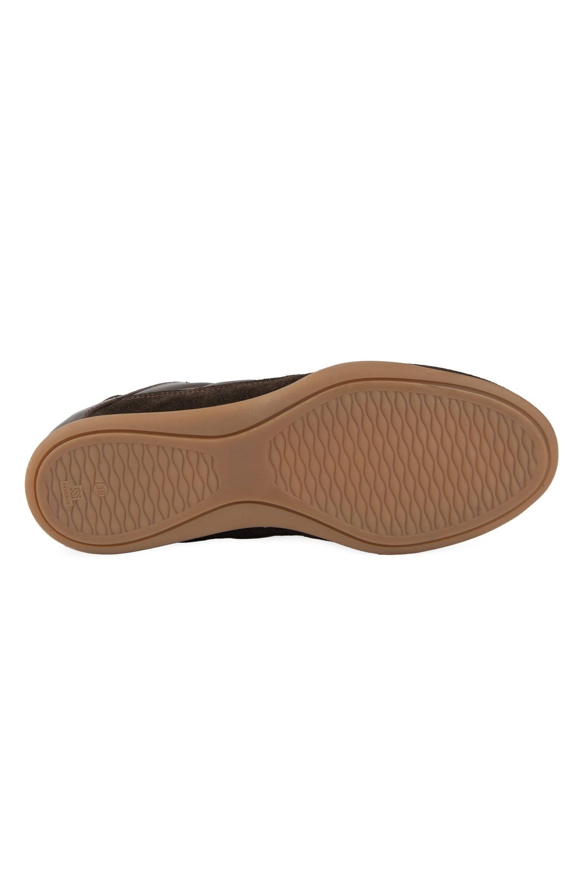 Kadın Deri Günlük Sneaker DG6110 Kahve