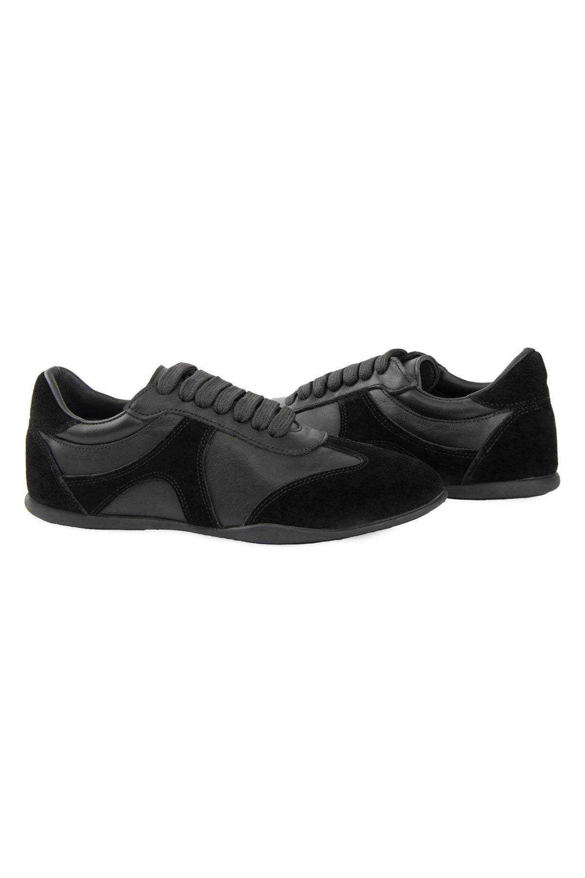 Kadın Deri Günlük Sneaker DG6111 Siyah
