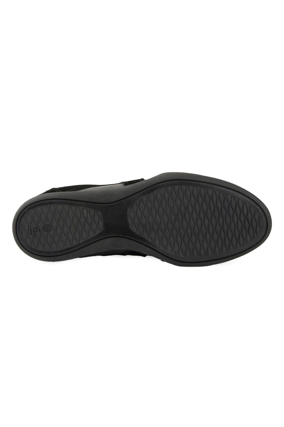 Kadın Deri Günlük Sneaker DG6111 Siyah
