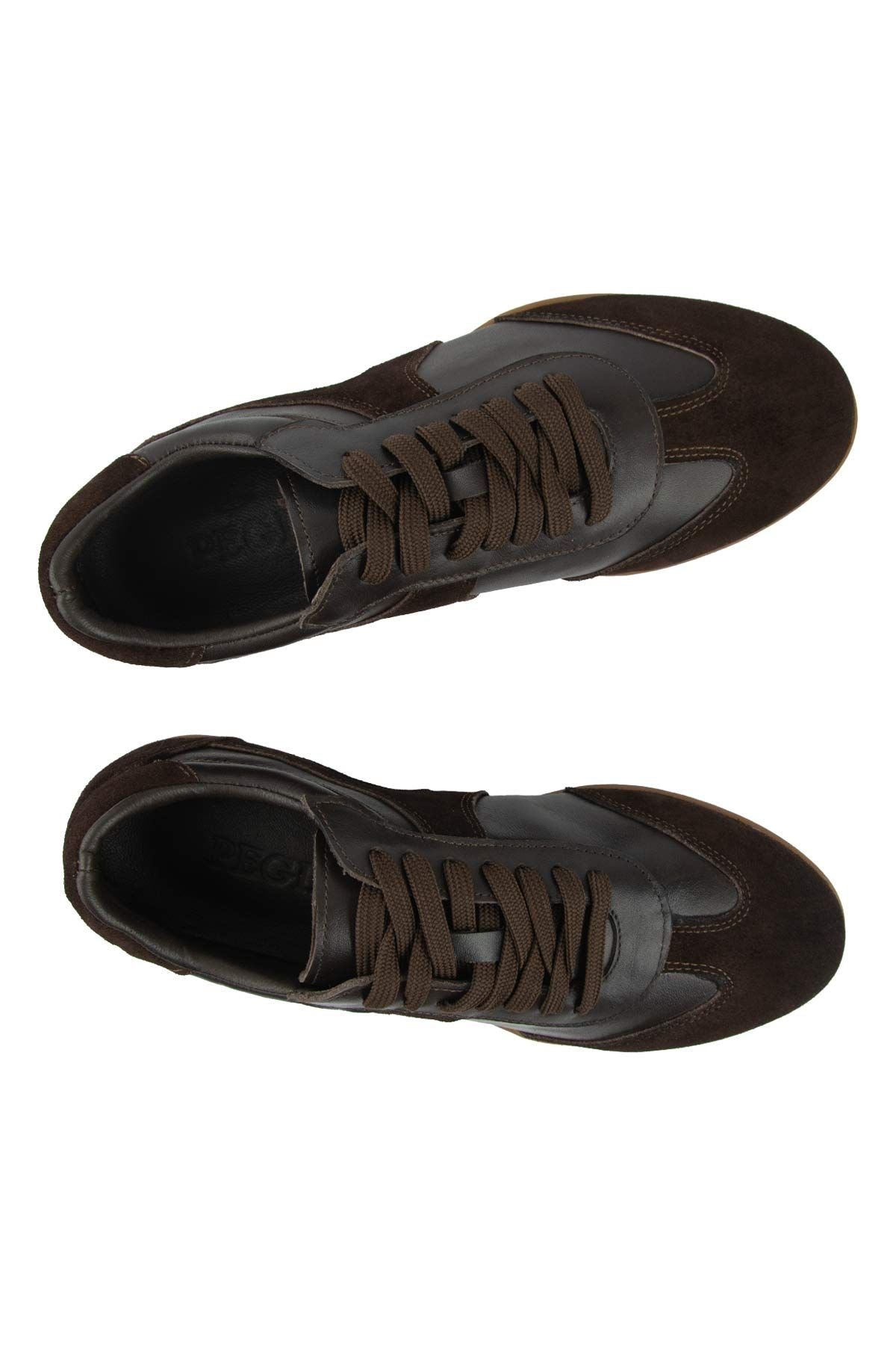 Kadın Deri Günlük Sneaker DG6111 Kahve