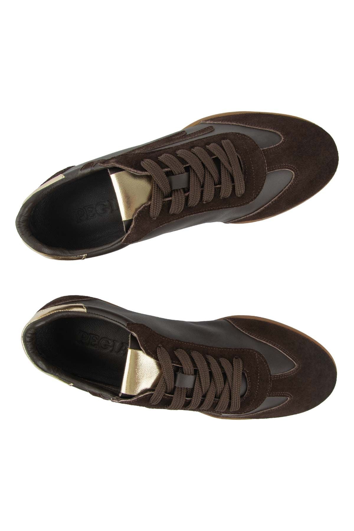 Kadın Deri Günlük Sneaker DG6112 Kahve