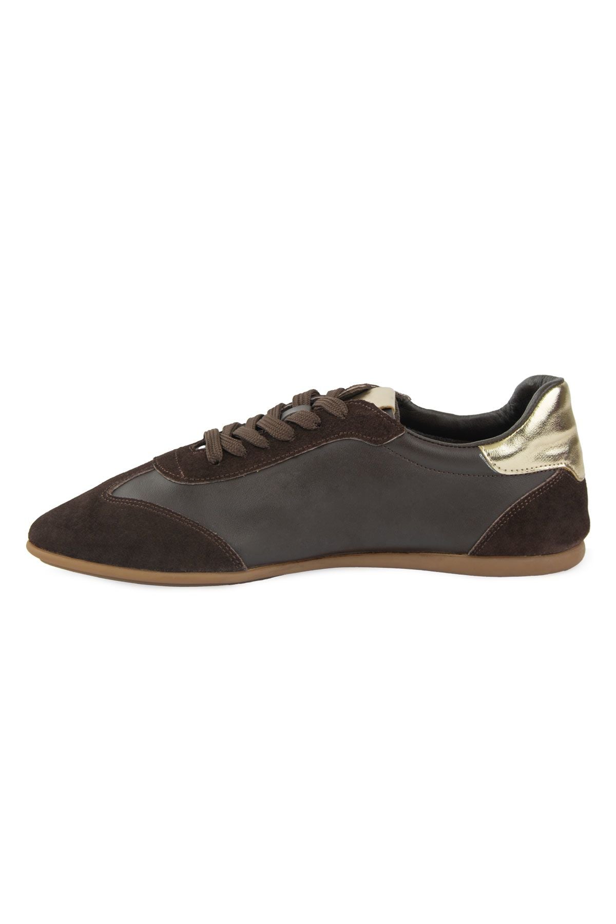 Kadın Deri Günlük Sneaker DG6112 Kahve