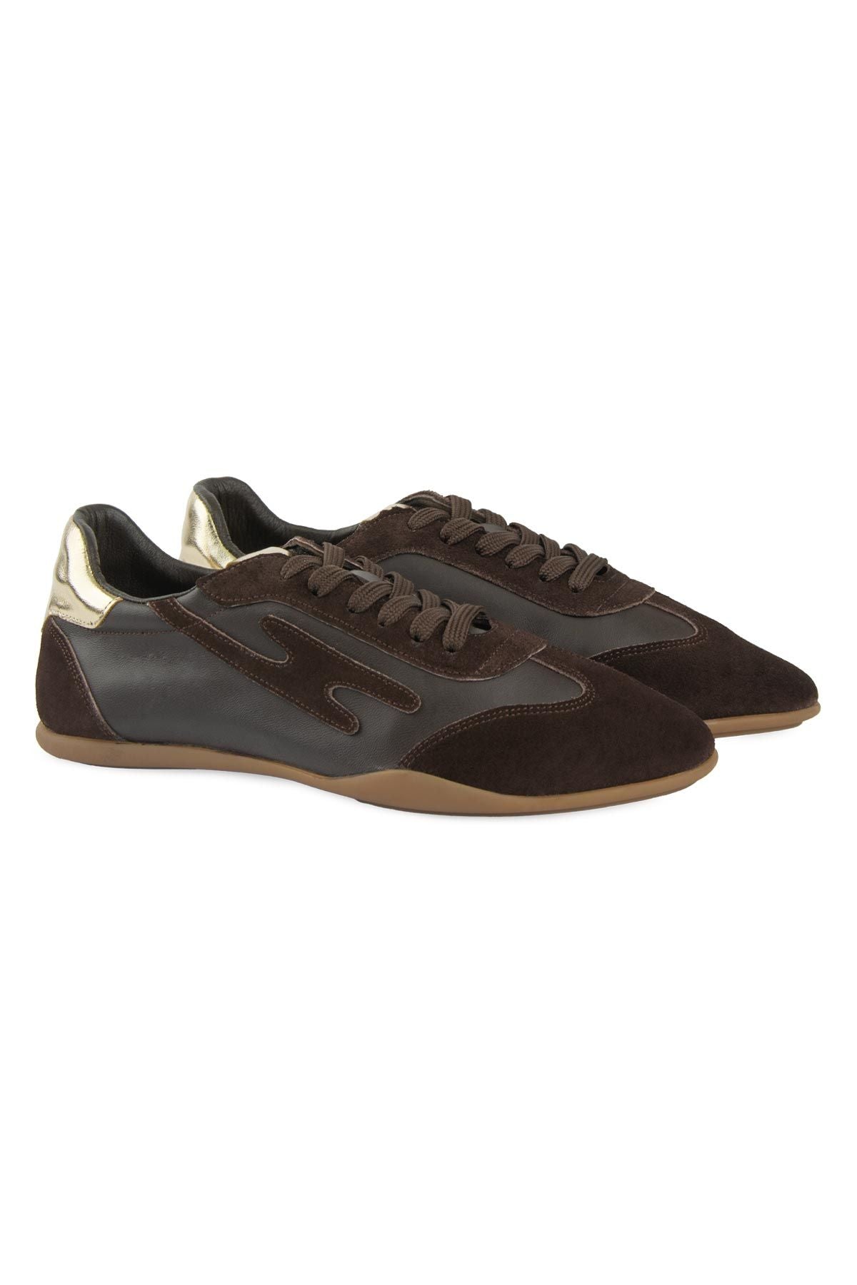 Kadın Deri Günlük Sneaker DG6112 Kahve