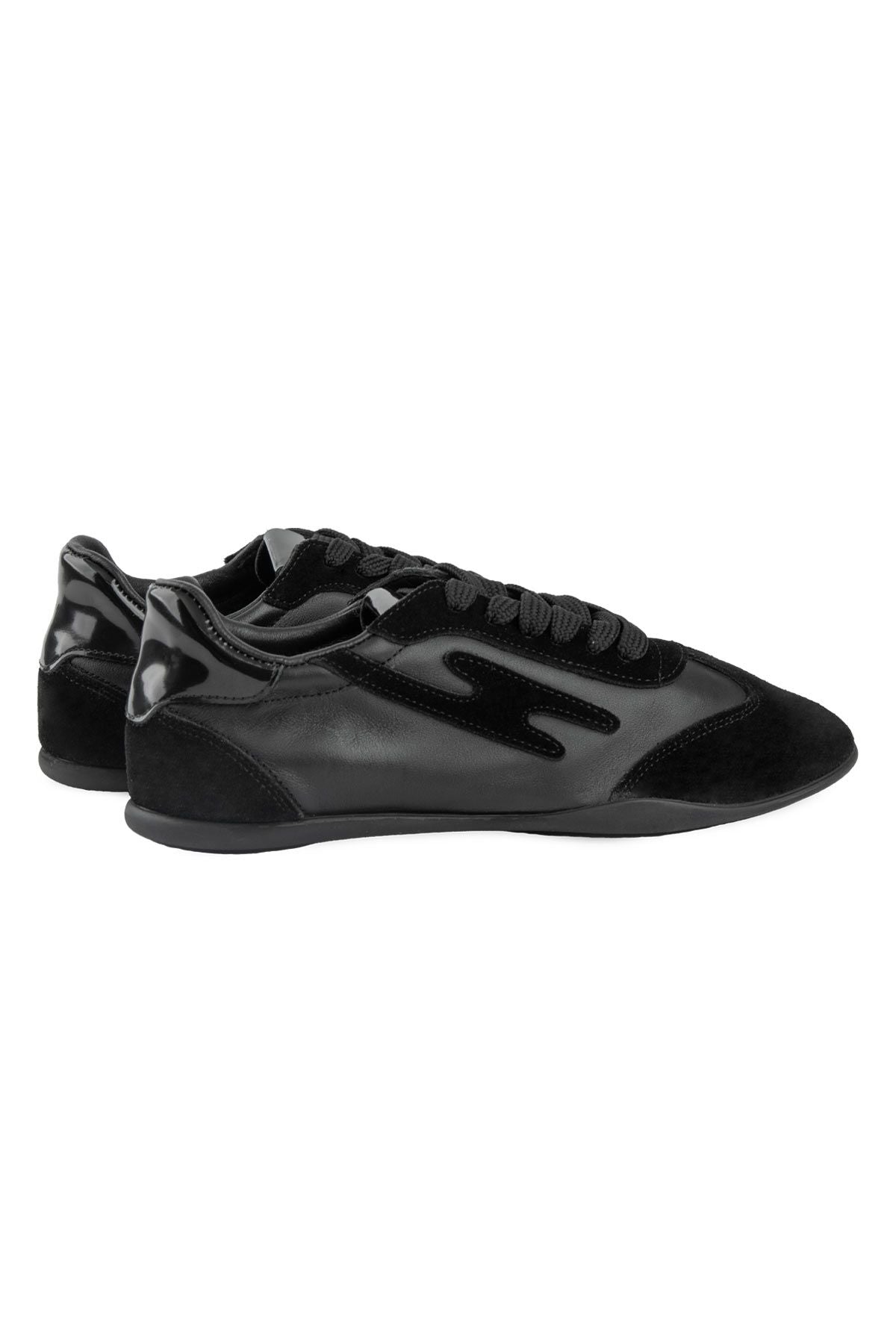 Kadın Deri Günlük Sneaker DG6112 Siyah Rugan