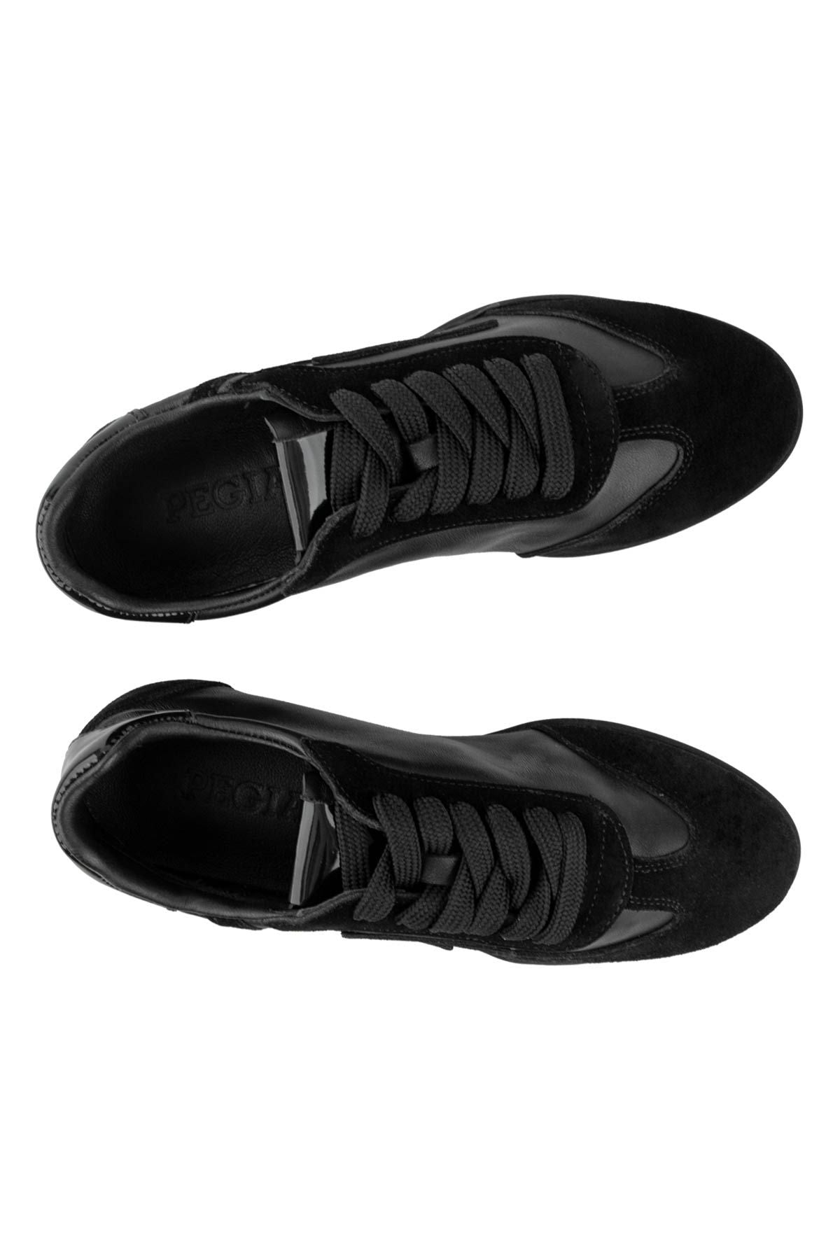 Kadın Deri Günlük Sneaker DG6112 Siyah Rugan