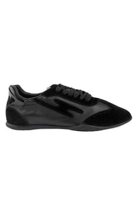 Women's Leather Casual Sneakers DG6112 Black Patent