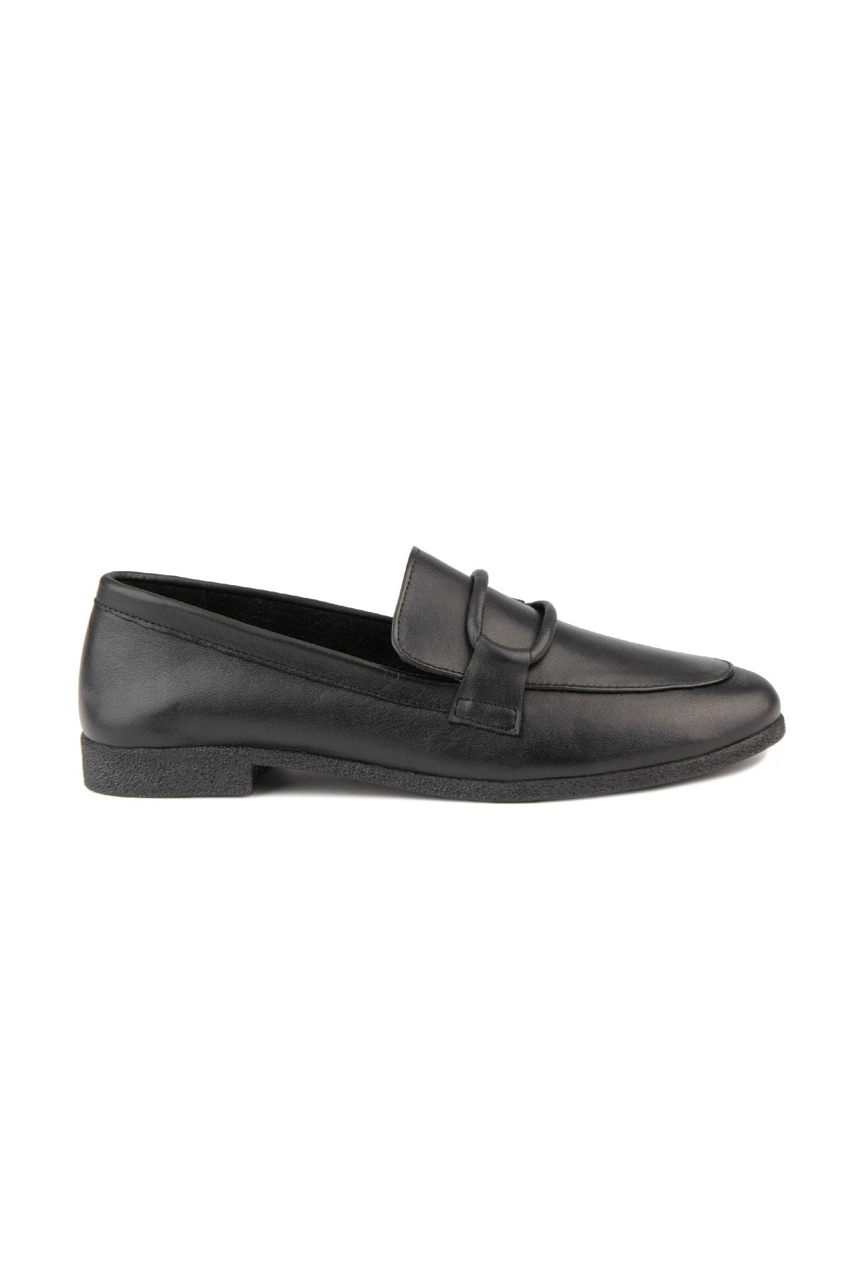 Kadın Deri Loafer Ayakkabı DG6003 Siyah