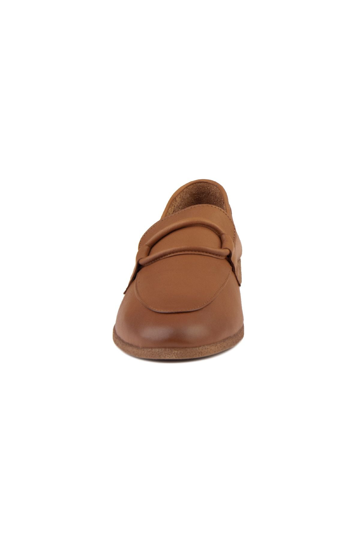 Kadın Deri Loafer Ayakkabı DG6003 Taba