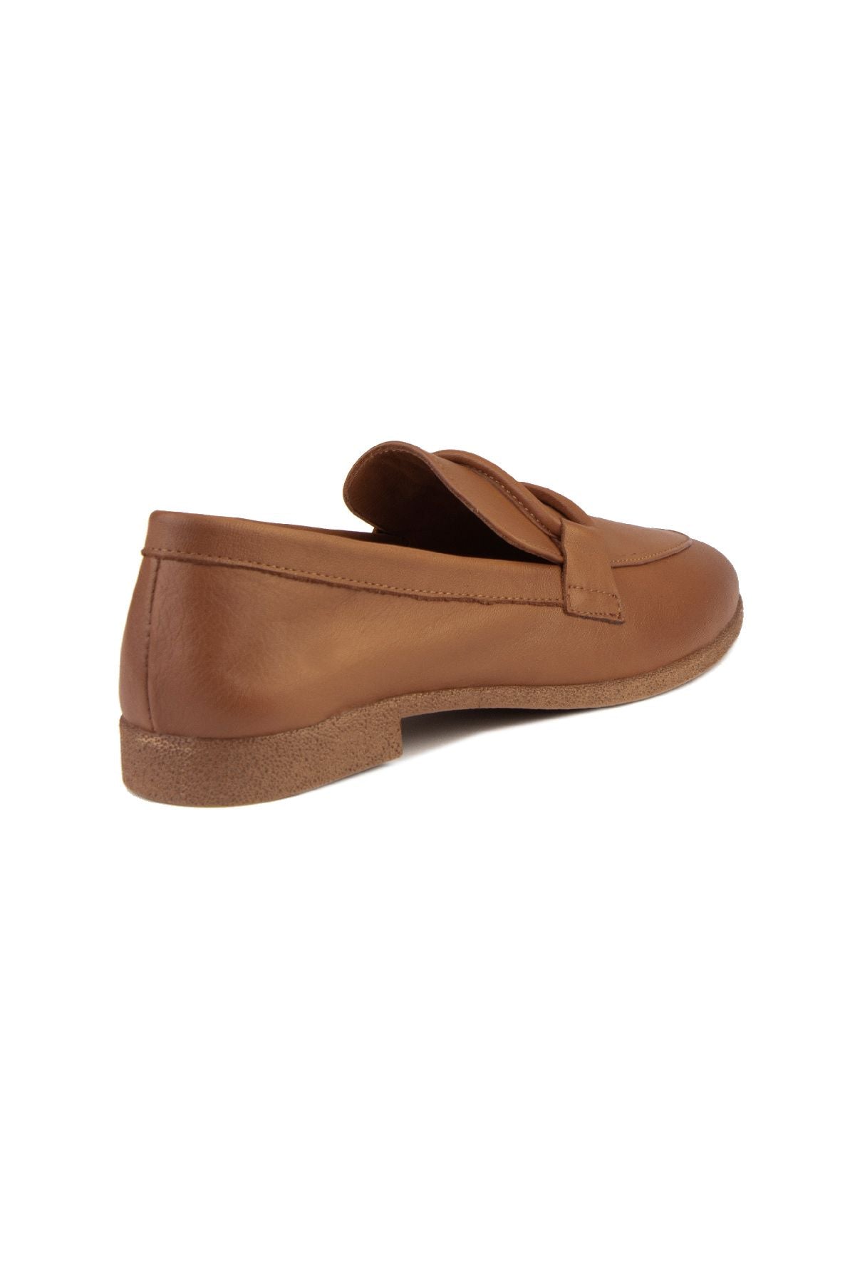 Kadın Deri Loafer Ayakkabı DG6003 Taba