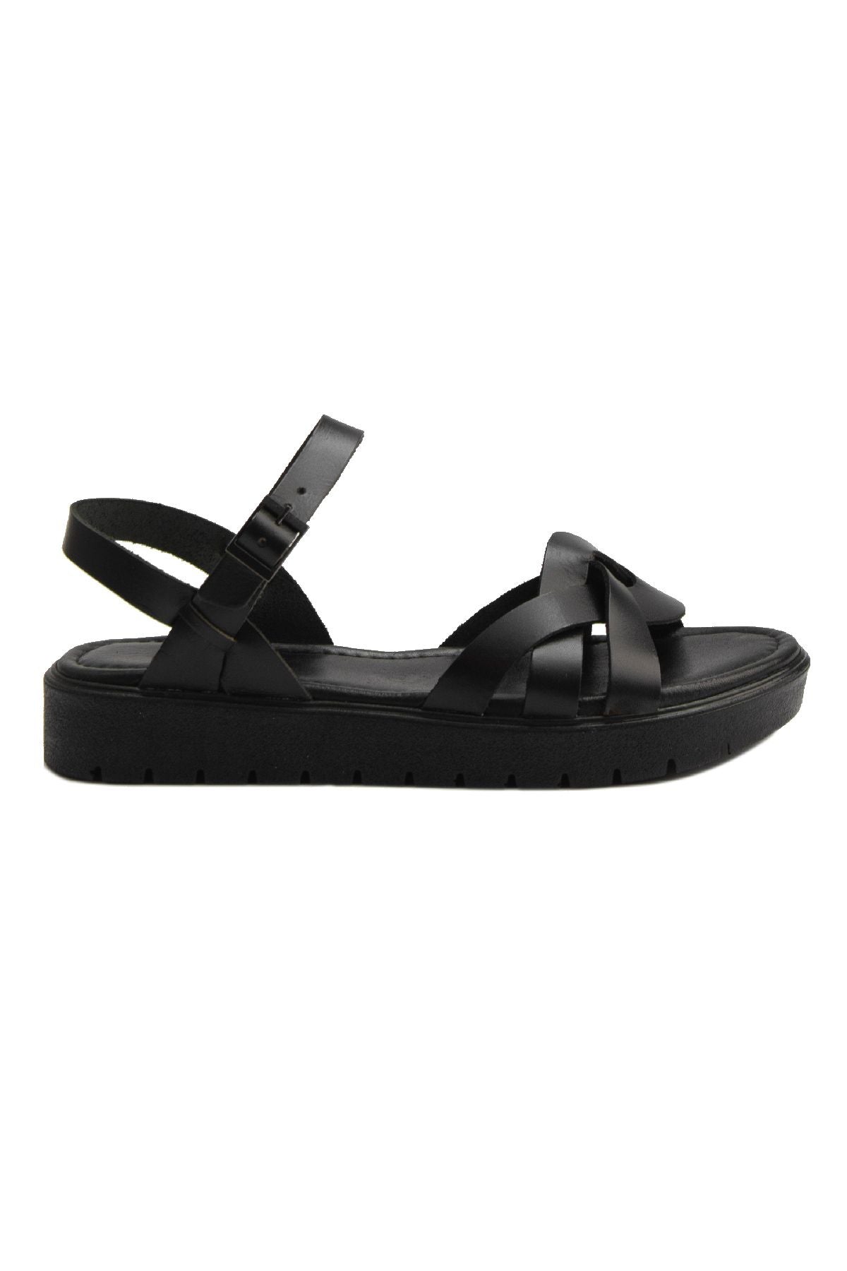 Kadın Deri Sandalet DG6004 Siyah