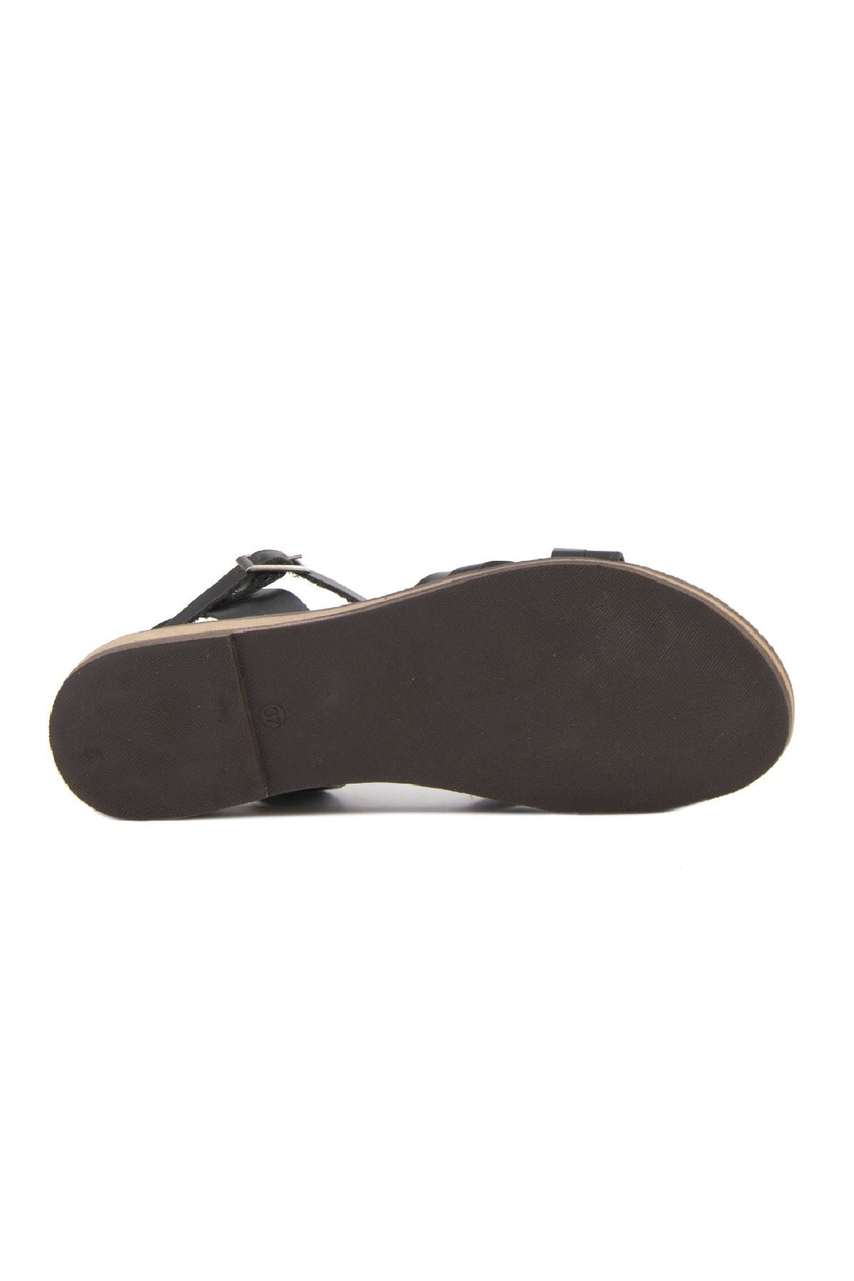 Kadın Deri Sandalet DG6006 Siyah