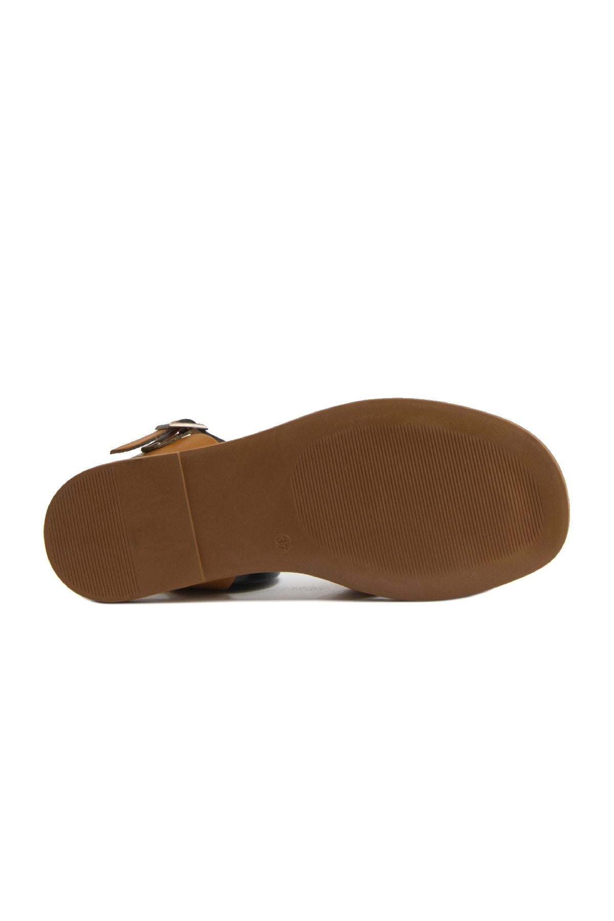 Kadın Deri Sandalet DG6012 Taba