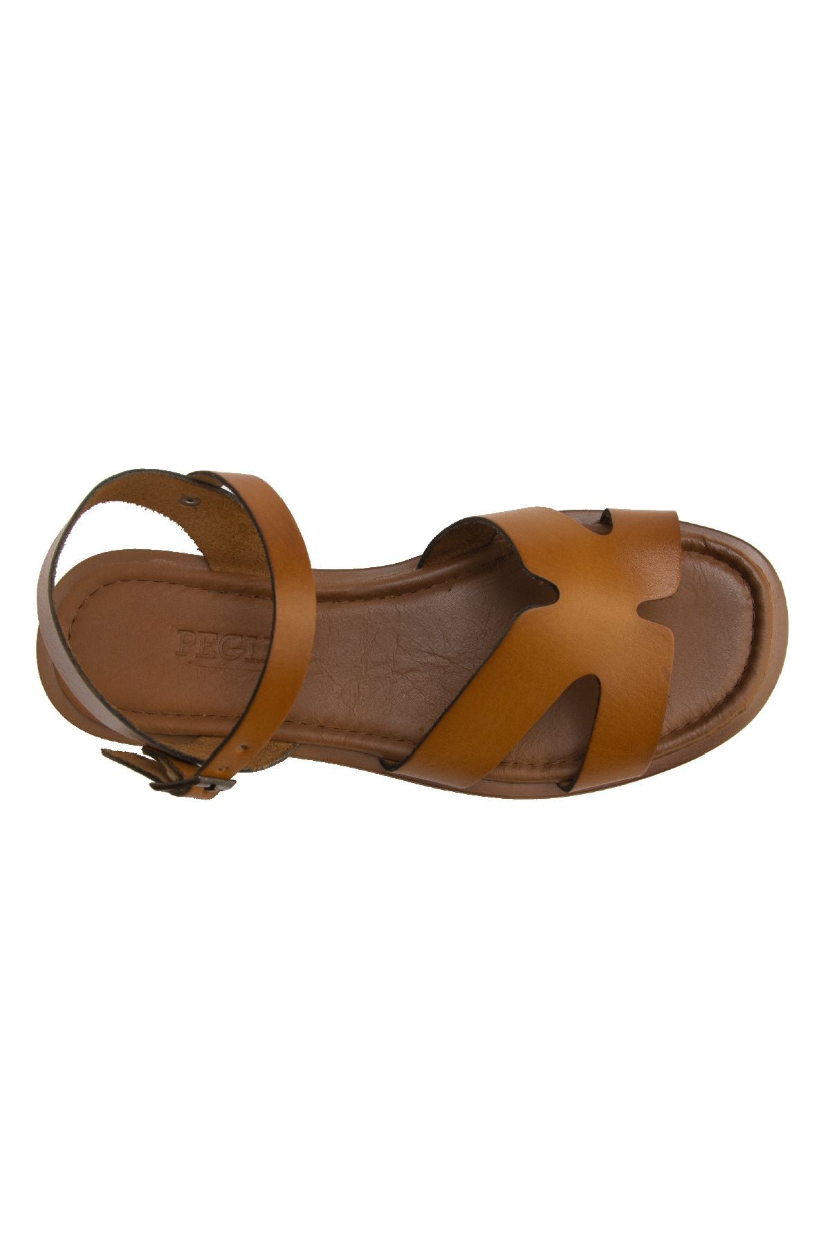 Kadın Deri Sandalet DG6012 Taba