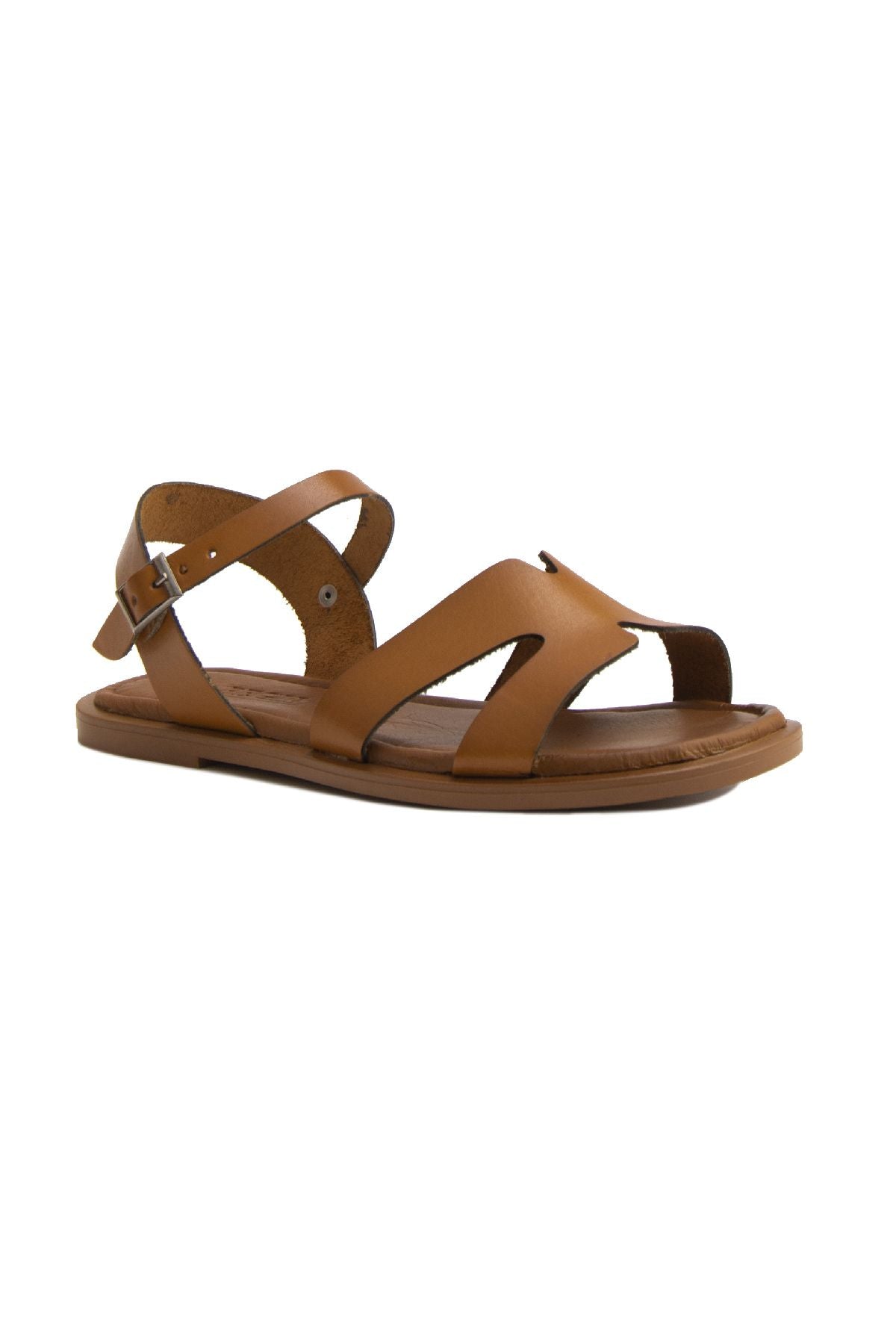 Kadın Deri Sandalet DG6012 Taba