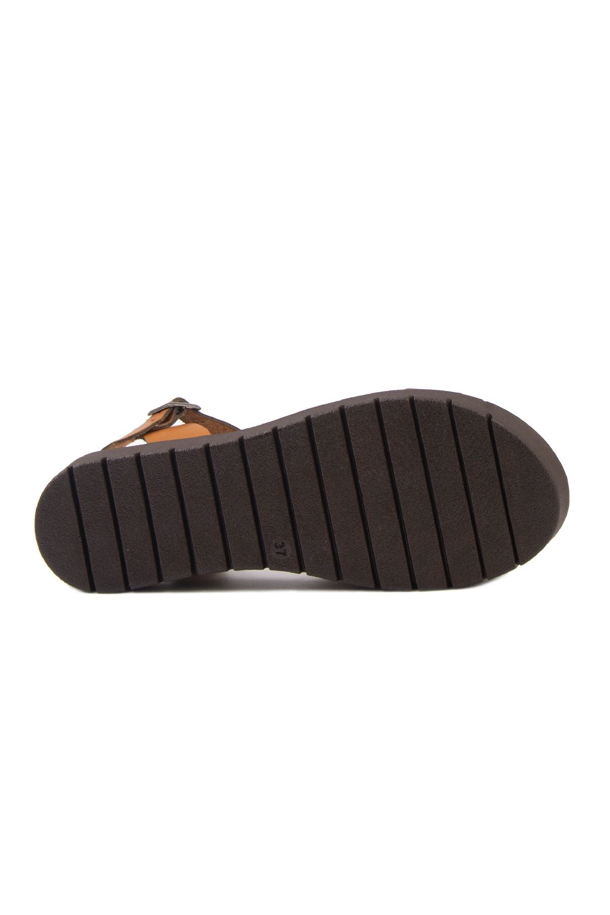 Kadın Deri Sandalet DG6020 Taba