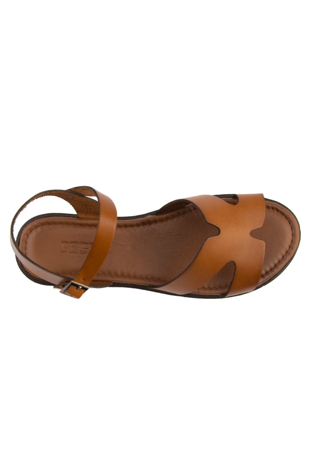 Kadın Deri Sandalet DG6020 Taba