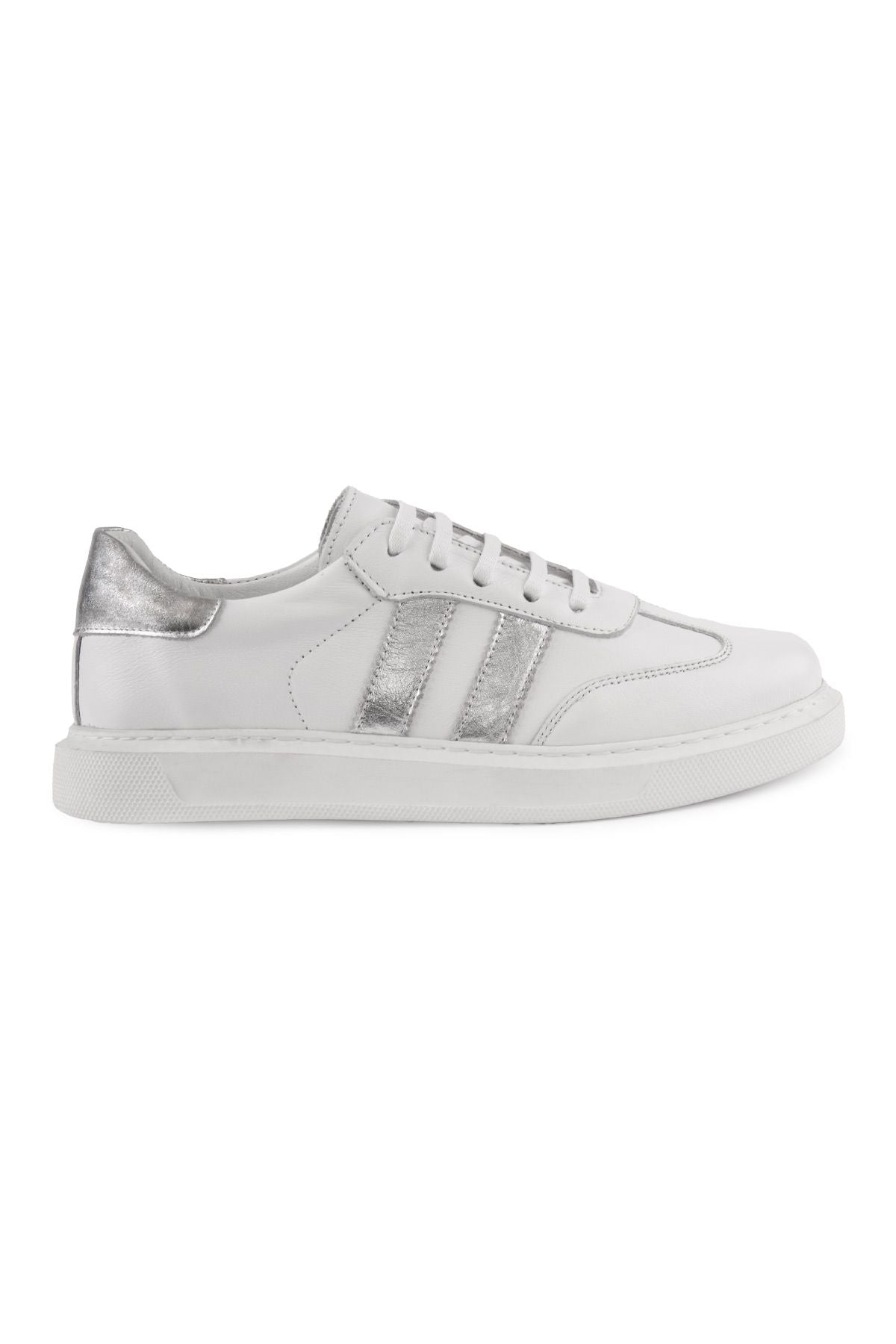 Kadın Deri Sneaker DG6035 Gümüş
