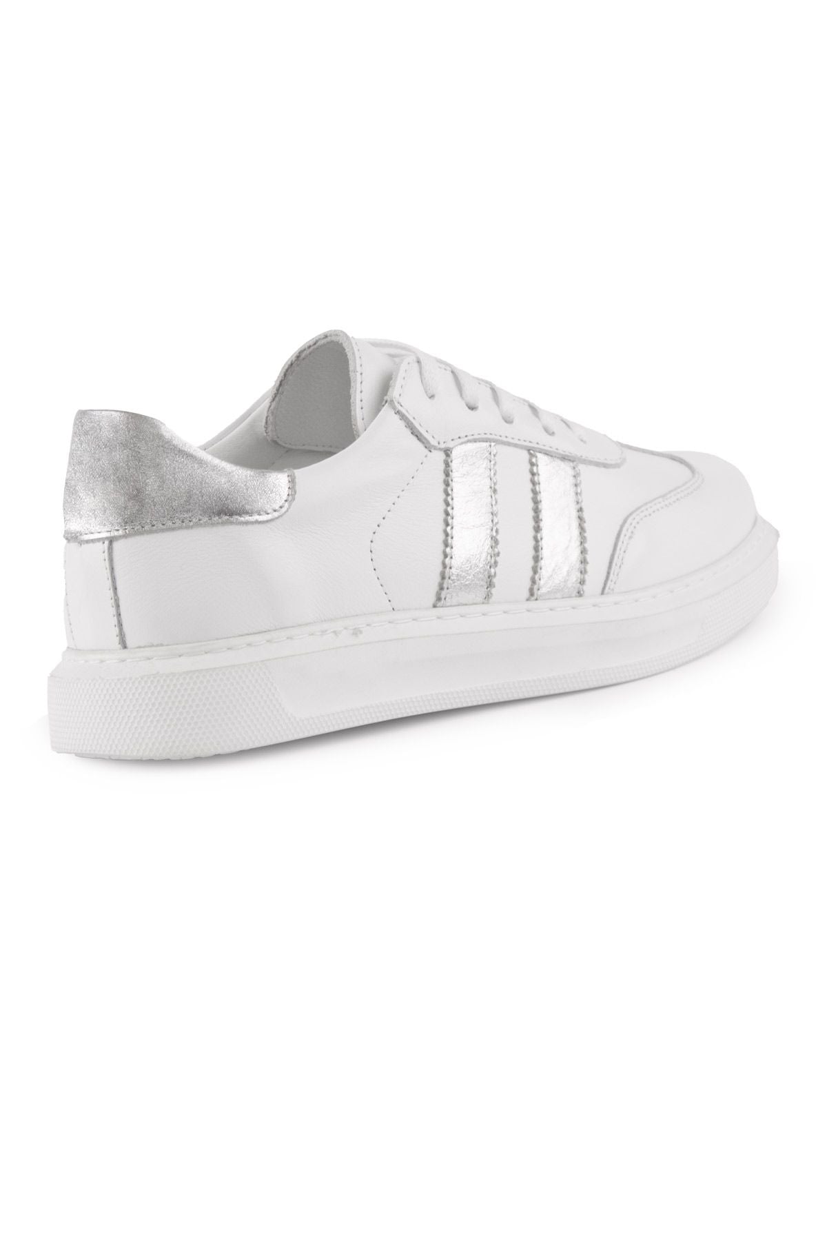 Kadın Deri Sneaker DG6035 Gümüş