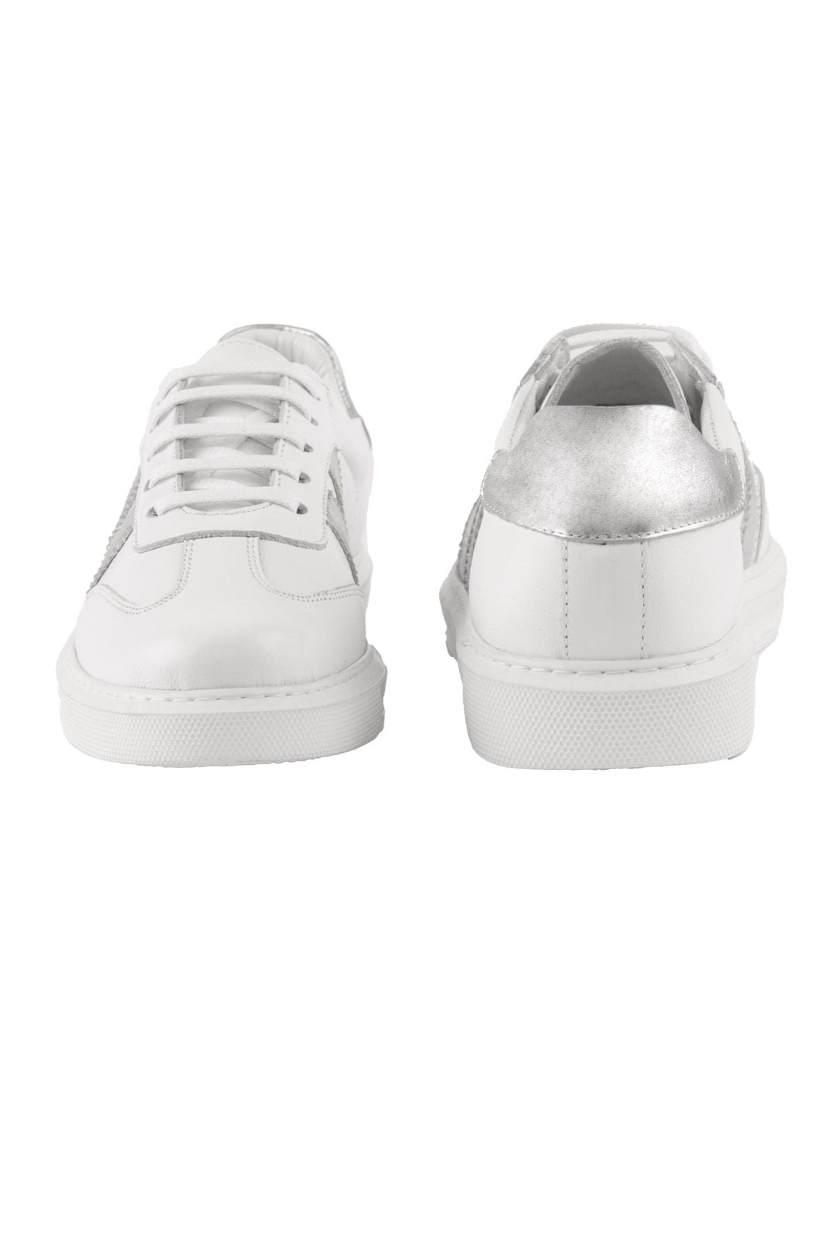 Kadın Deri Sneaker DG6035 Gümüş