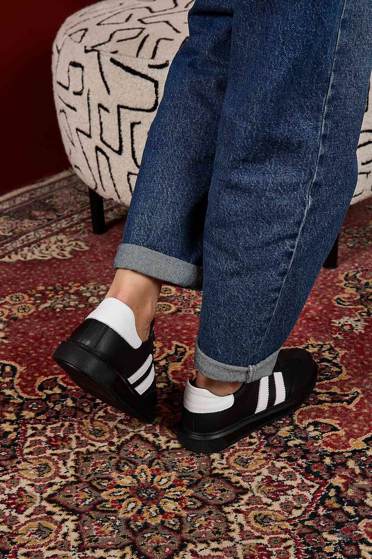 Kadın Deri Sneaker DG6035 Siyah