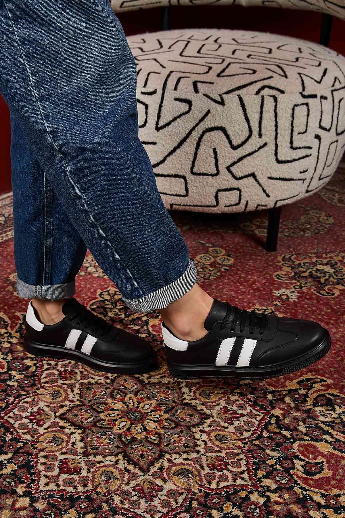 Kadın Deri Sneaker DG6035 Siyah