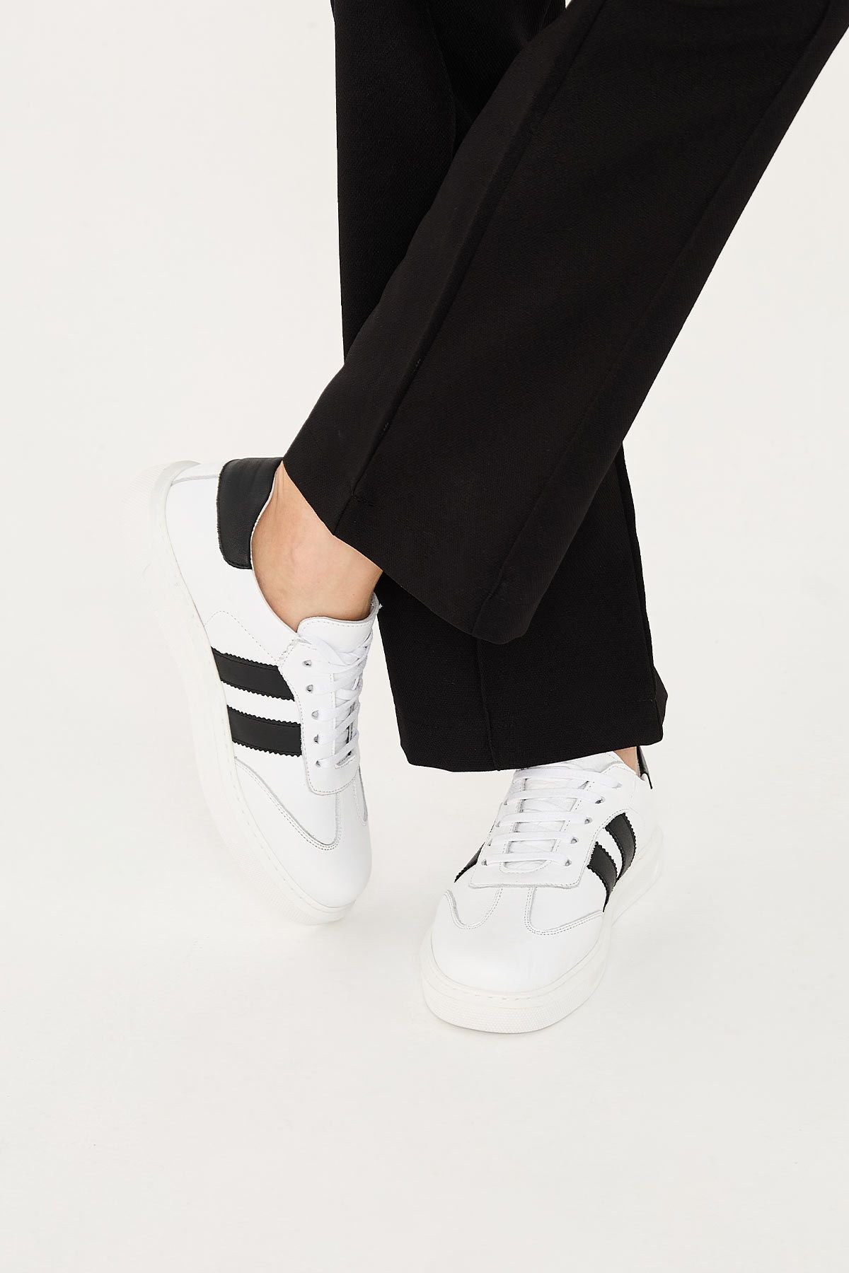 Kadın Deri Sneaker DG6035 Beyaz