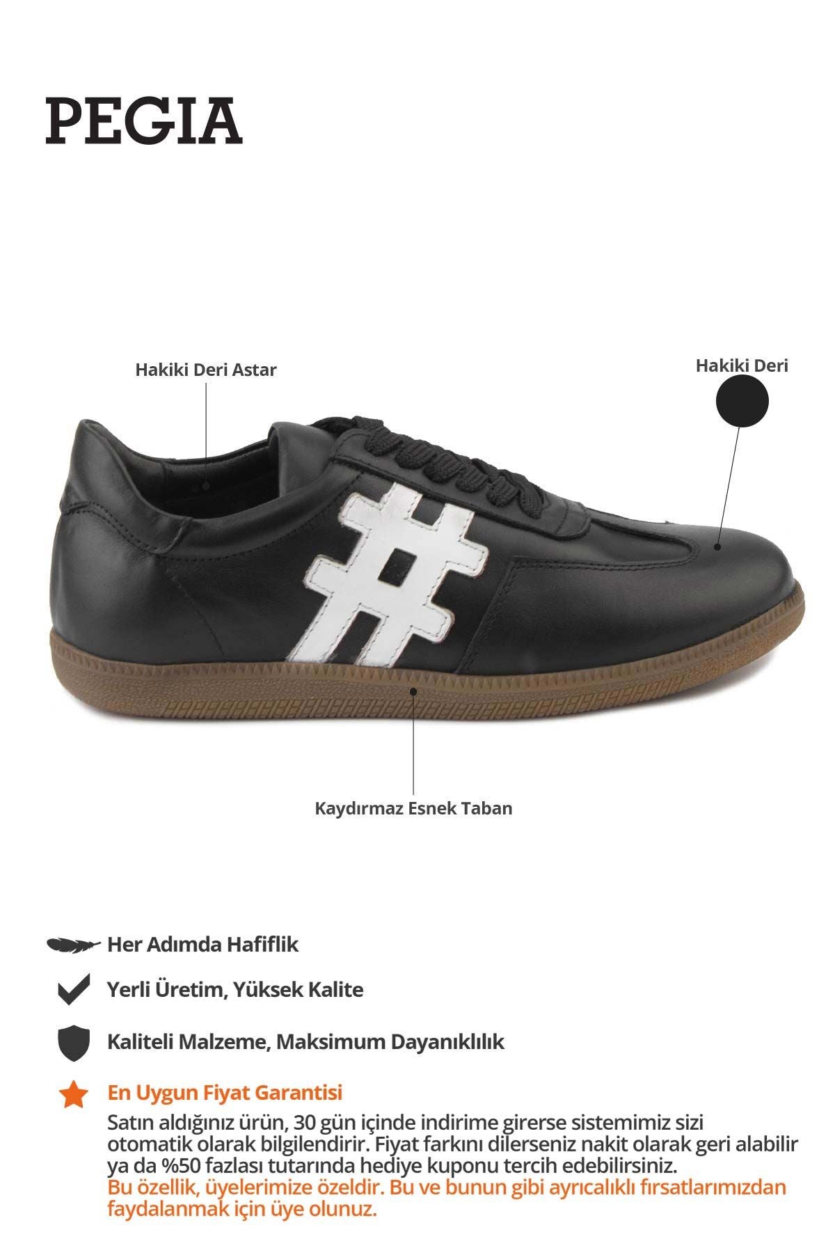 Kadın Deri Sneakers DG6022 Siyah