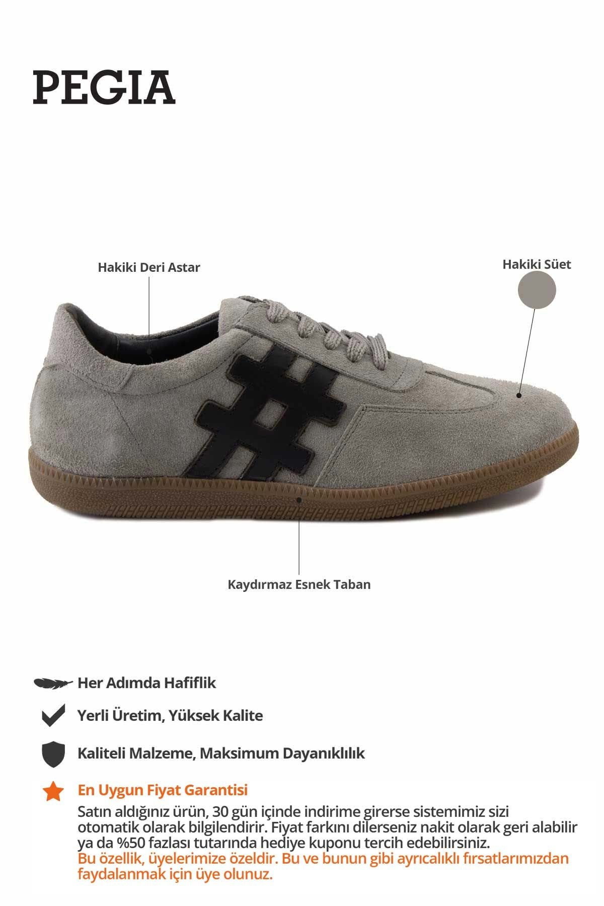 Kadın Deri Sneakers DG6022 Gri