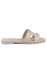 Women's Leather Slipper 215550 Beige