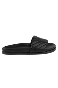 Women's Leather Slipper 215551 Black