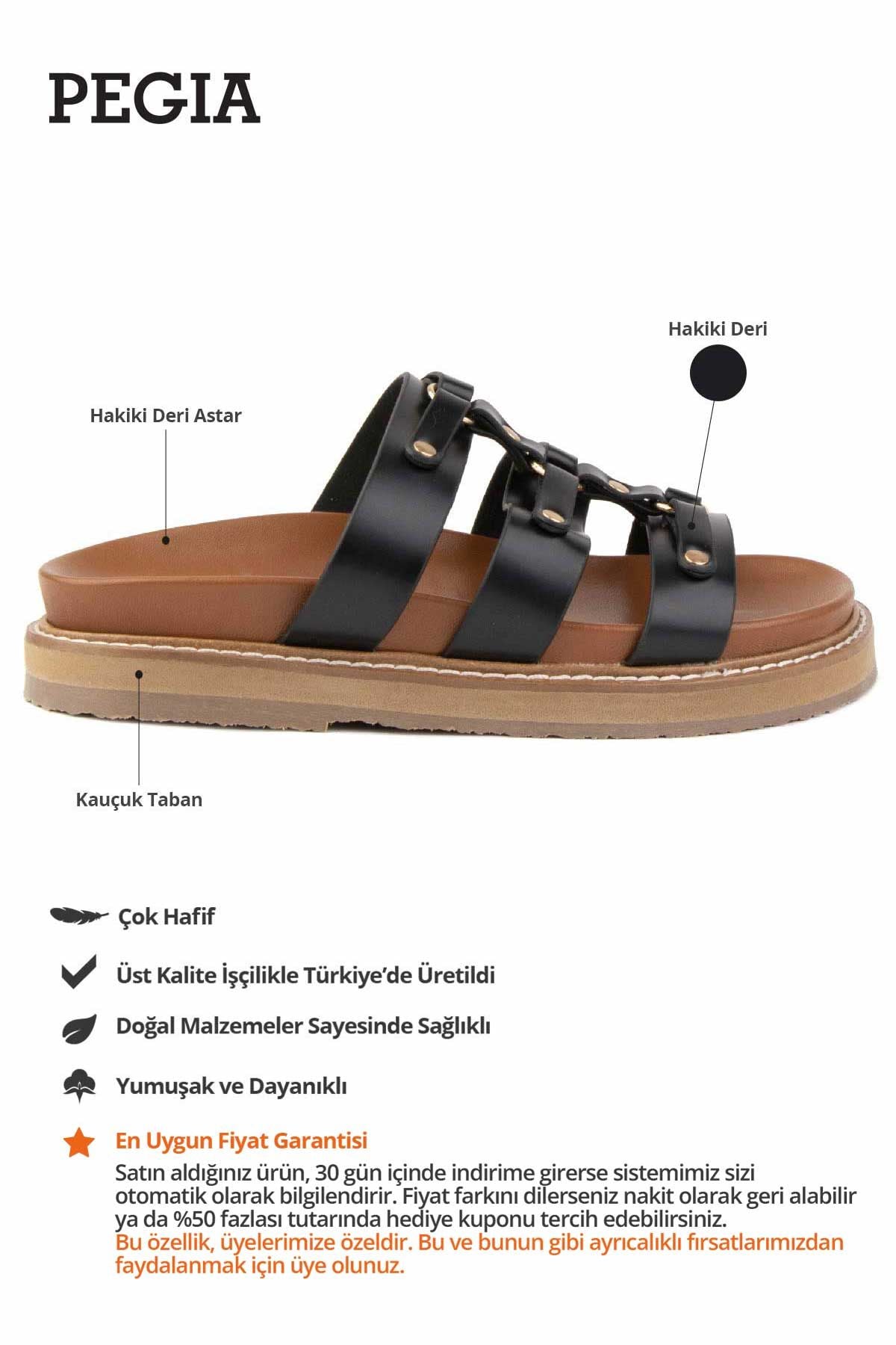 Kadın Deri Terlik 215552 Siyah