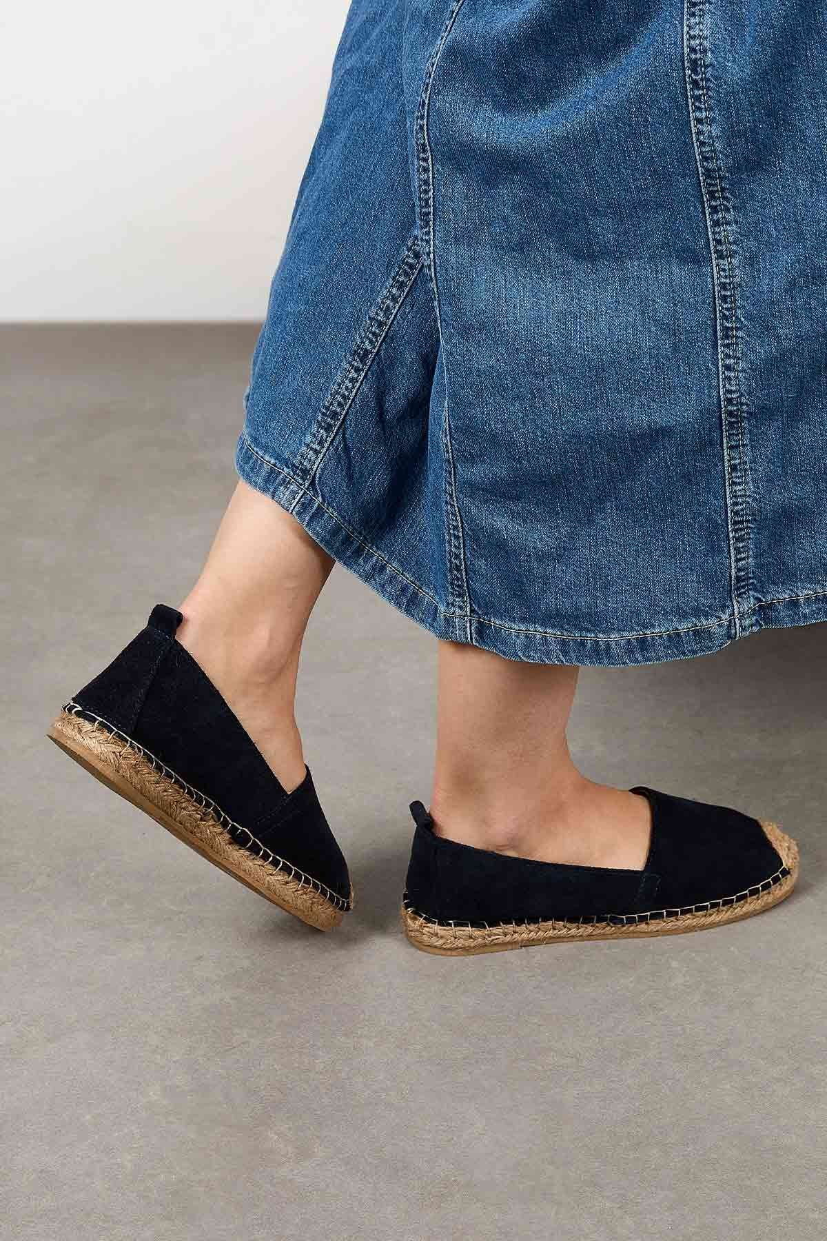 Kadın Espadril Ayakkabı DG6026 Lacivert