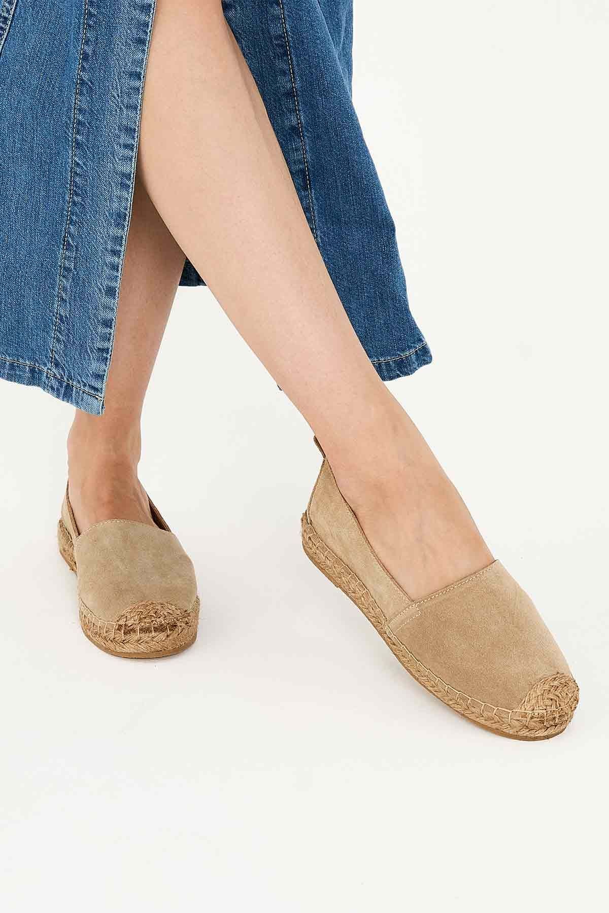 Kadın Espadril Ayakkabı DG6026 Bej