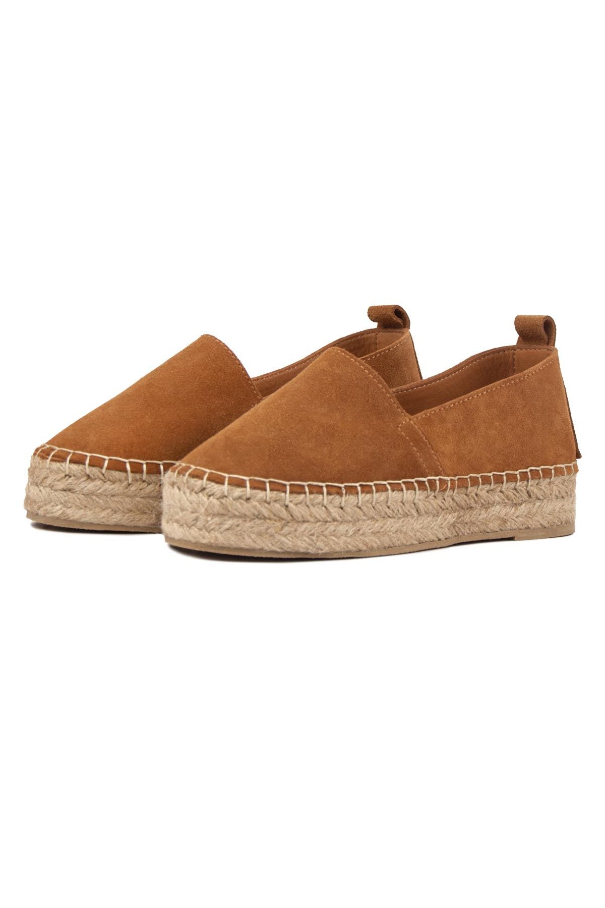 Kadın Espadril Ayakkabı DG6037 Taba