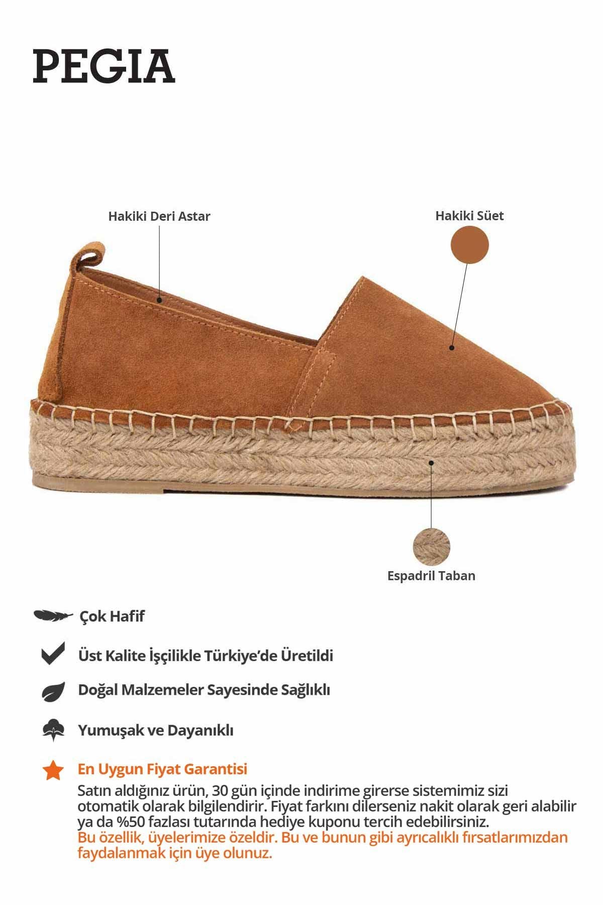 Kadın Espadril Ayakkabı DG6037 Taba
