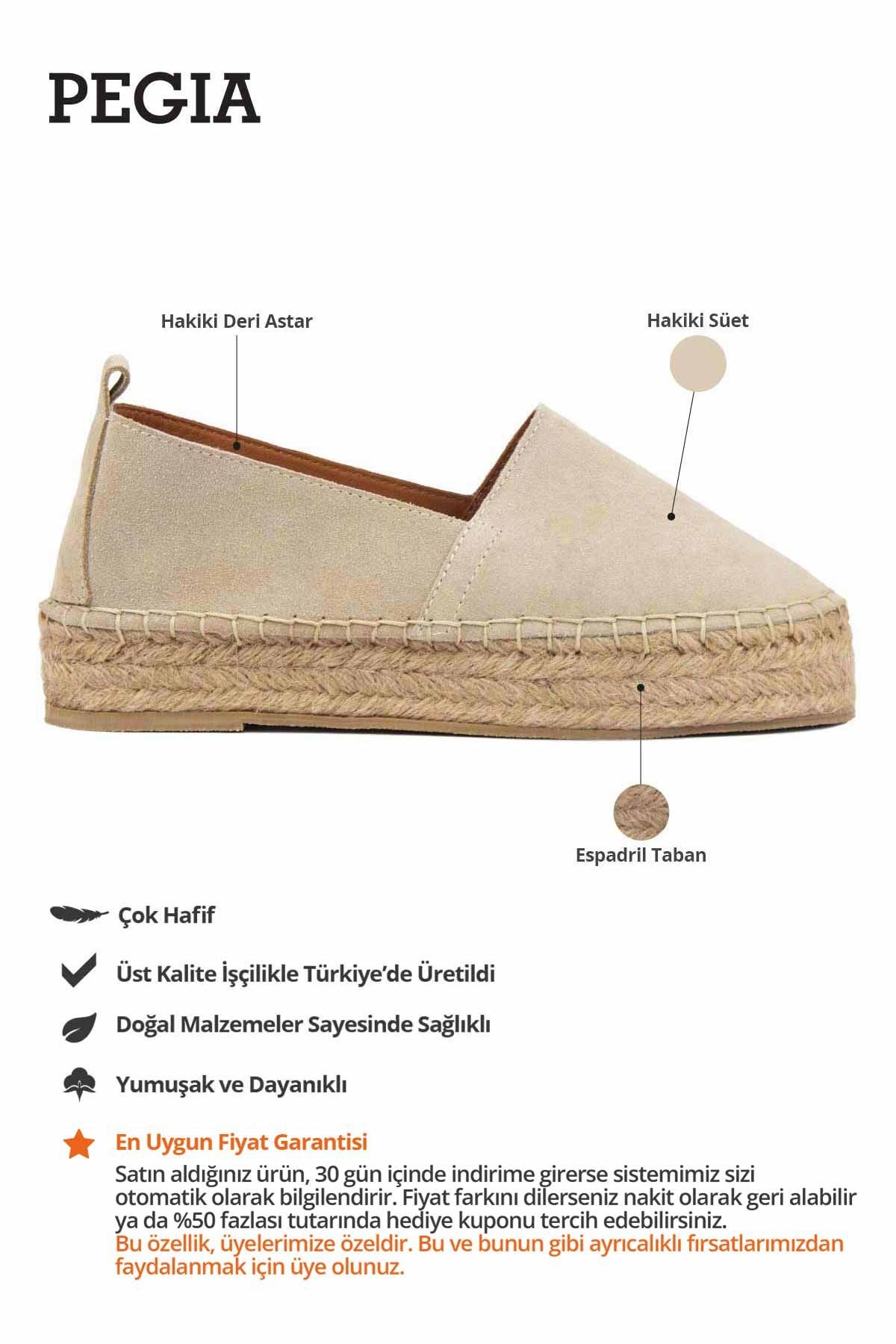 Kadın Espadril Ayakkabı DG6037 Sahra