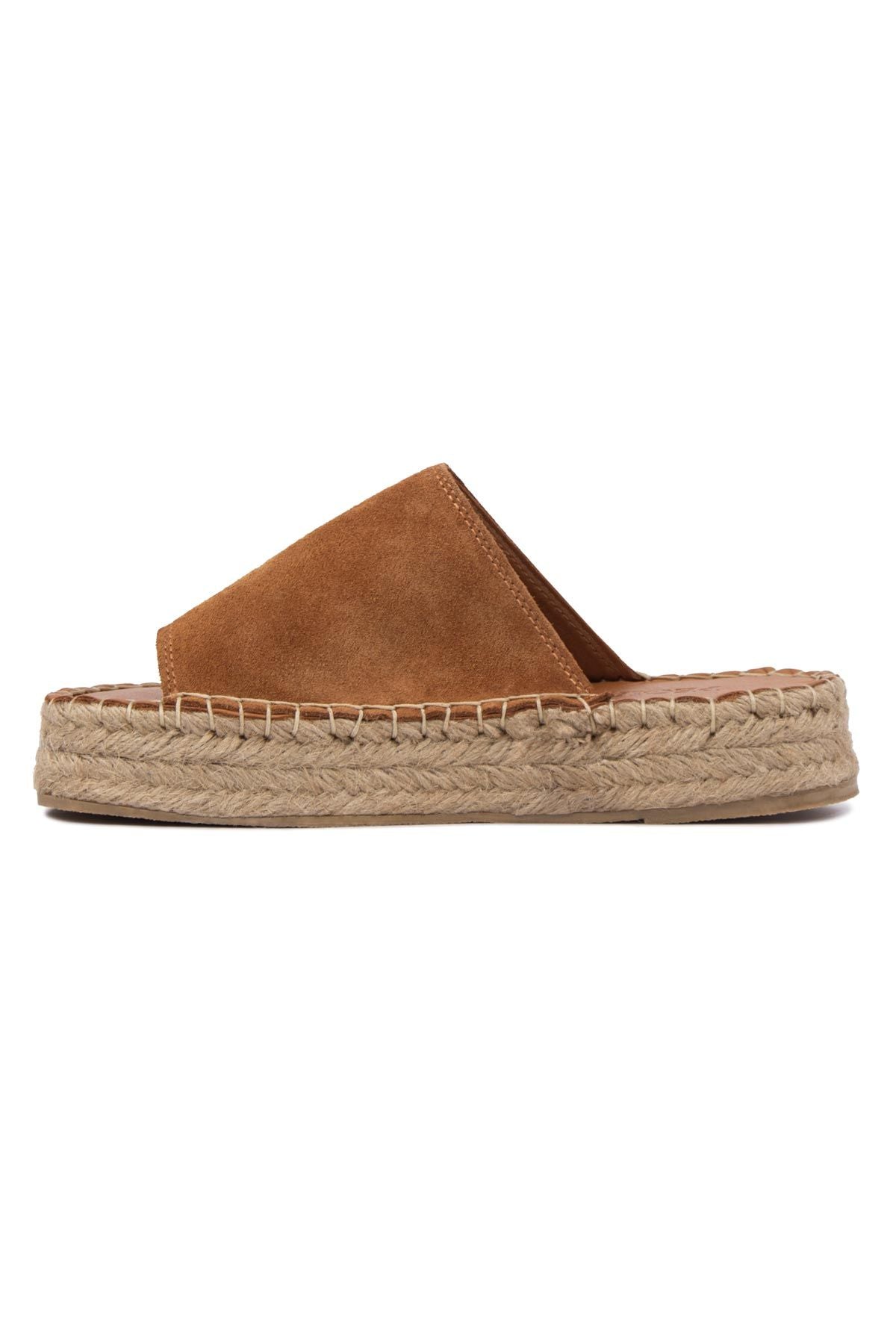 Kadın Espadril Terlik DG6027 Taba