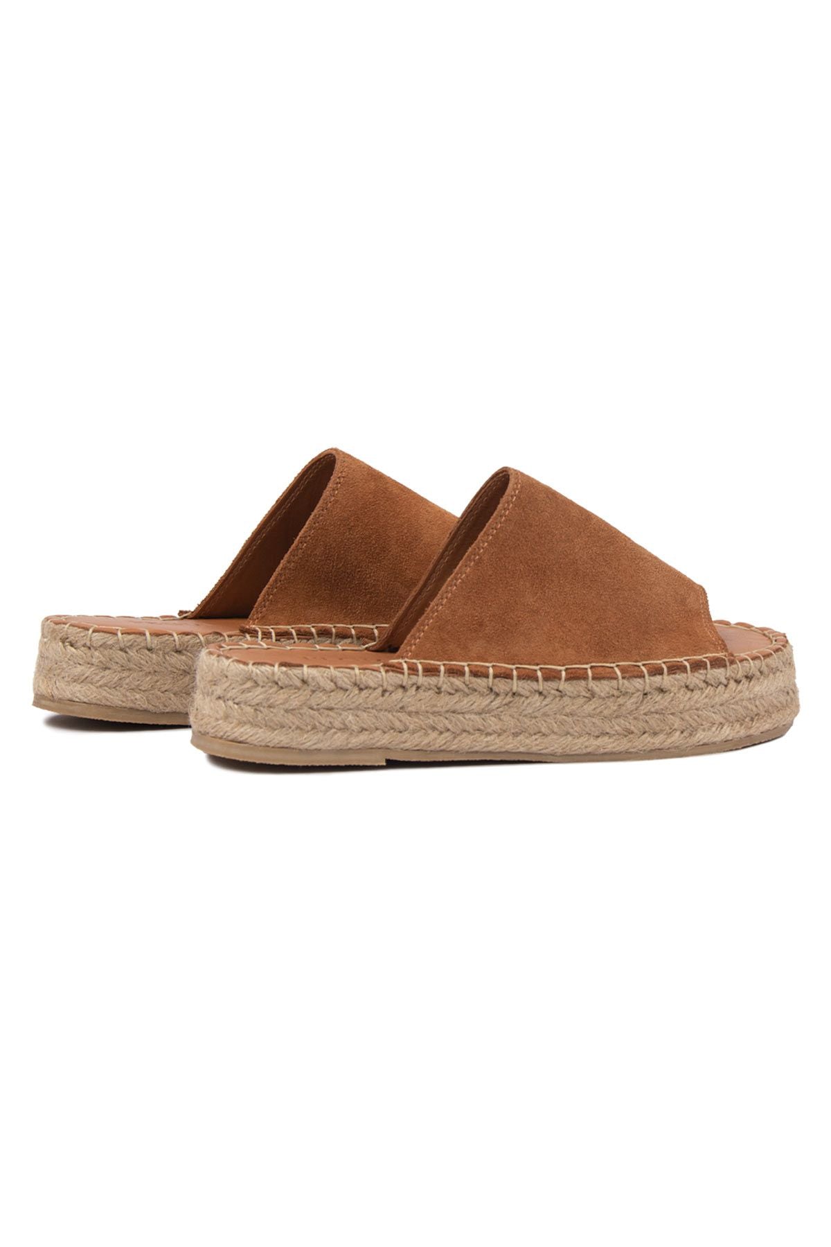 Kadın Espadril Terlik DG6027 Taba