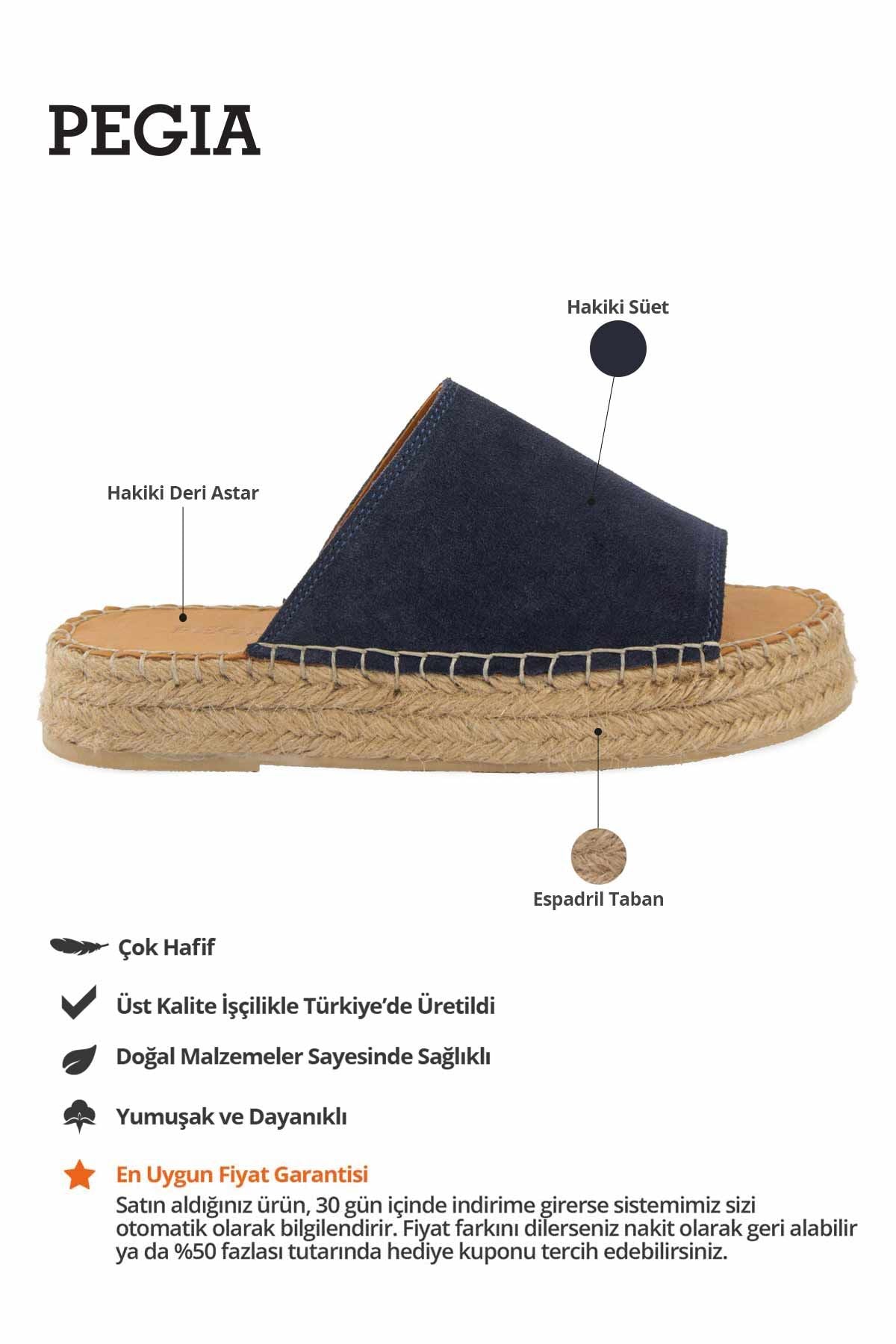 Kadın Espadril Terlik DG6027 Lacivert